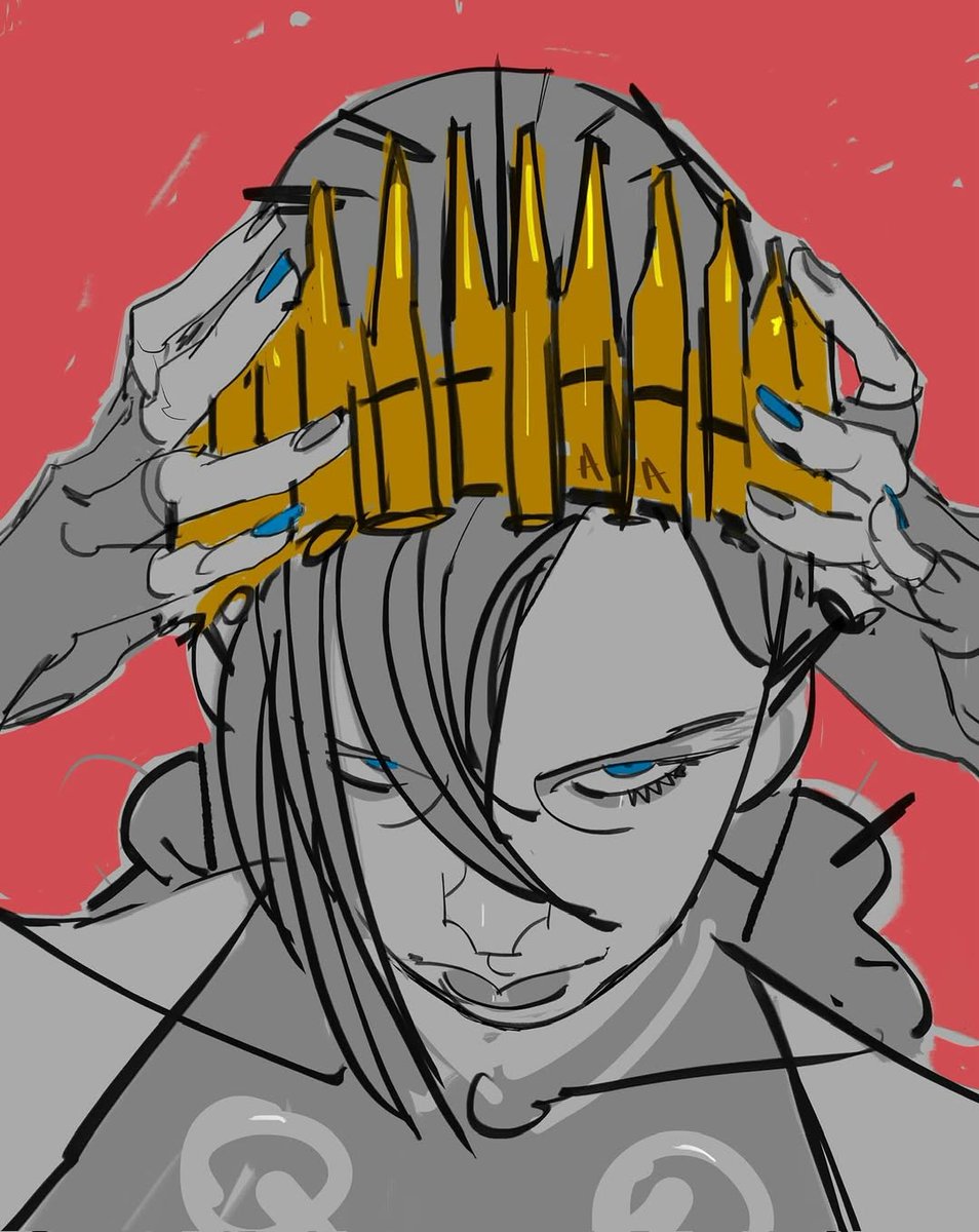 arcaneindetail's tweet image. Arcane S2 Emmy Nominations Jinx Bullet Crown Poster Concept Art by Ayşe Aktaş ✨️👑