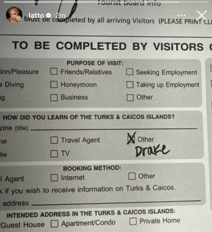 Latto via her IG story 😂