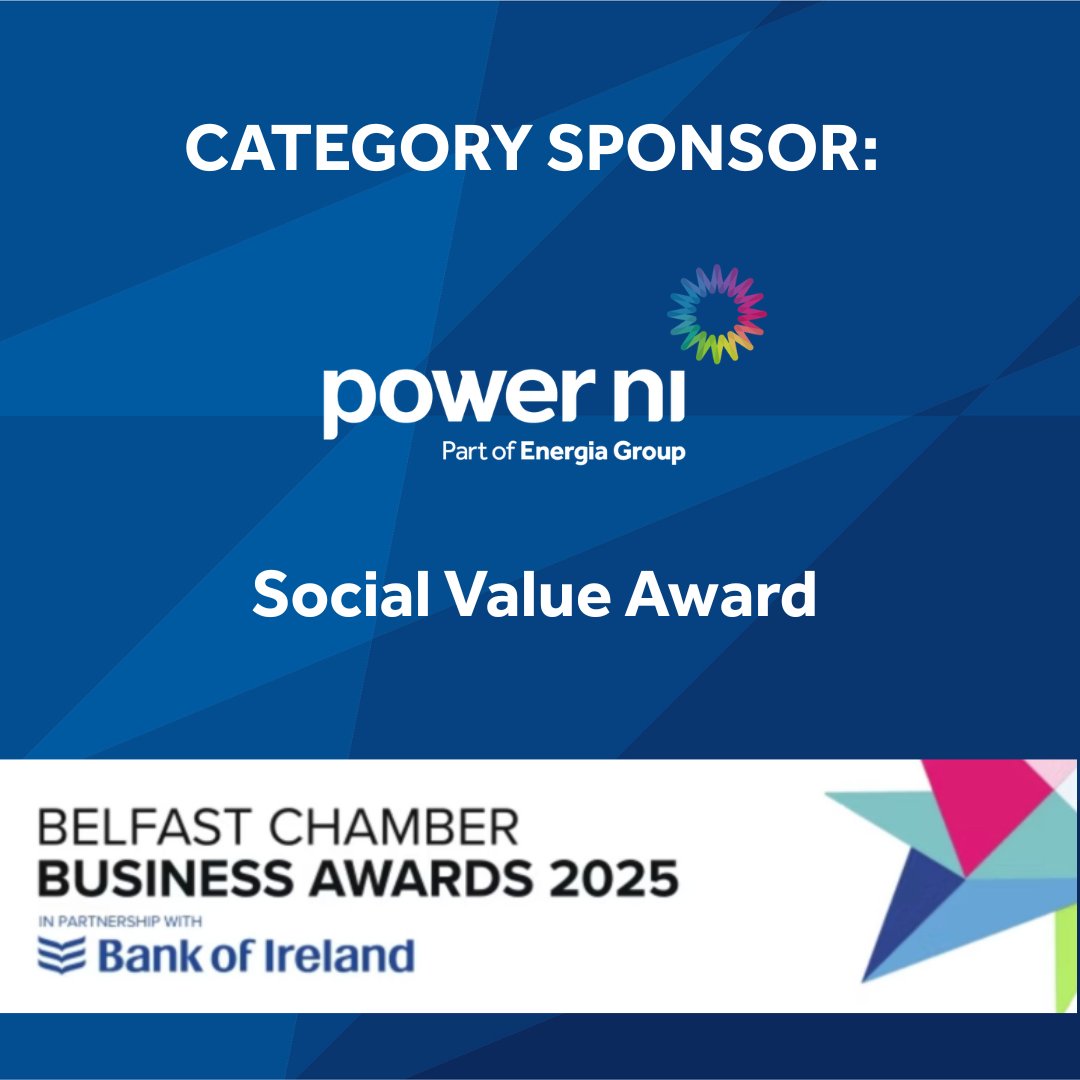 Power NI (@powerni) on Twitter photo We are proud to sponsor the Social Value Award at the <a href="/BelfastChamber/">Belfast Chamber</a> Business Awards 2025 for the 10th consecutive year!
If your organisation is creating positive change and is based in Belfast, this is your opportunity to be celebrated!
To apply visit: ow.ly/3kY250WraGz We are proud to sponsor the Social Value Award at the <a href="/BelfastChamber/">Belfast Chamber</a> Business Awards 2025 for the 10th consecutive year!
If your organisation is creating positive change and is based in Belfast, this is your opportunity to be celebrated!
To apply visit: ow.ly/3kY250WraGz
