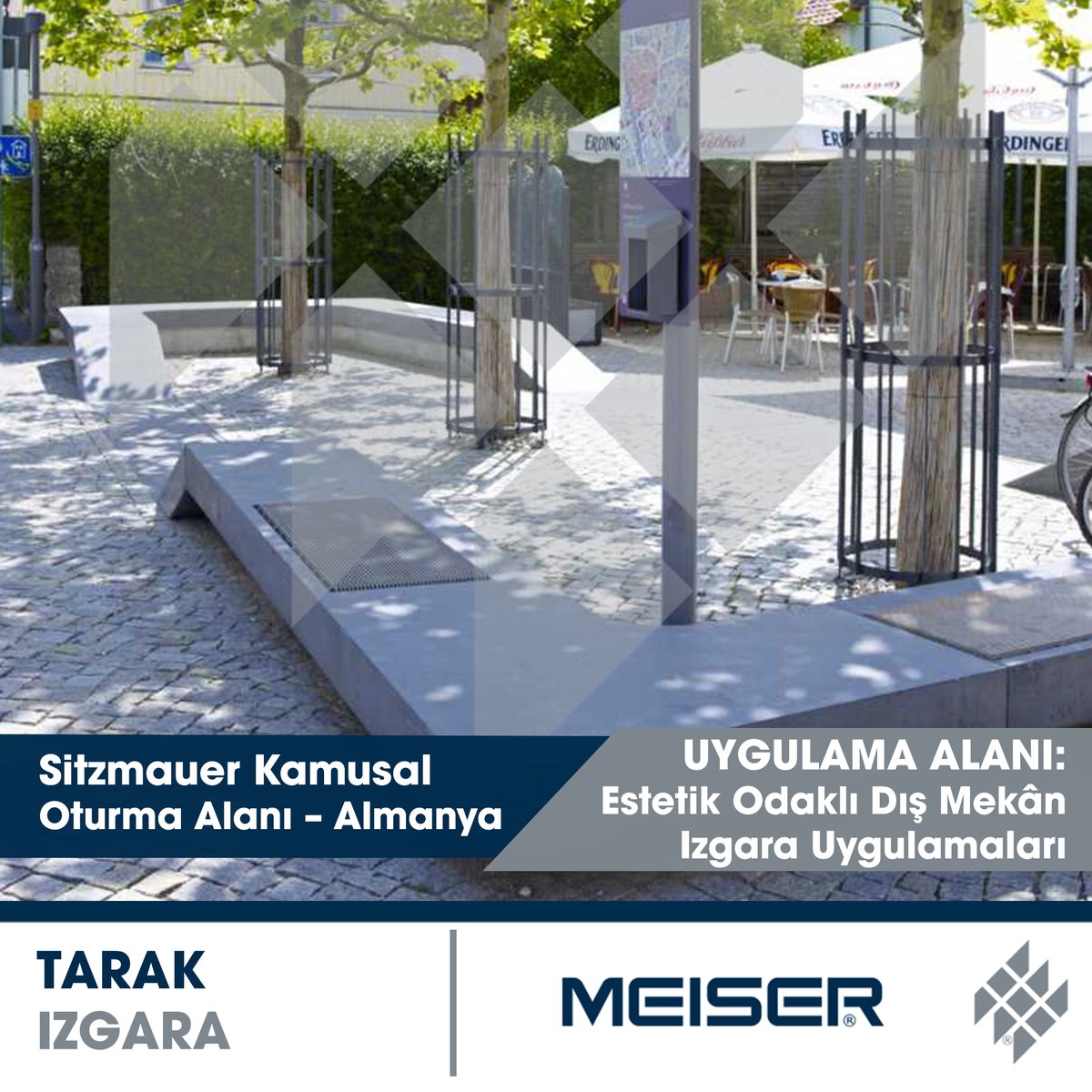 MeiserTR's tweet photo. #MEISER pres geçme #TarakIzgara lar, #Almanya Kaufbeuren'deki kamusal oturma alanında estetik ve dayanımı bir araya getirdi.
Daha fazla bilgi için:
👉🏻https://t.co/9HfjHKvfAY https://t.co/qkvXN1KbGR