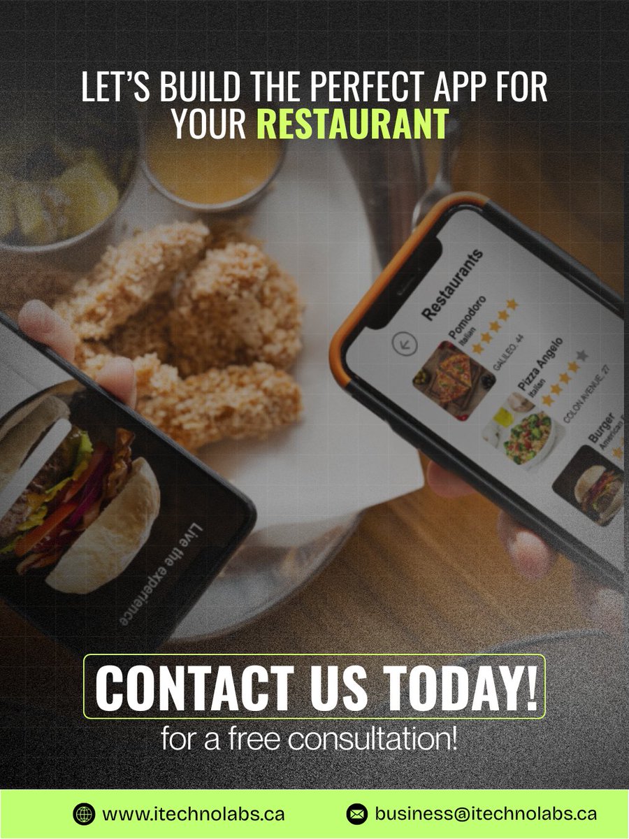 What’s the smartest way to run a restaurant in 2025?

Still juggling pen, paper &amp; phone calls? There’s a better way.

With one app, you can:
✔️ Update menus
✔️ Track orders
✔️ Automate payments

Go smart. itechnolabs.ca
#restaurantapp #foodtech #dineinapp #itechnolabs