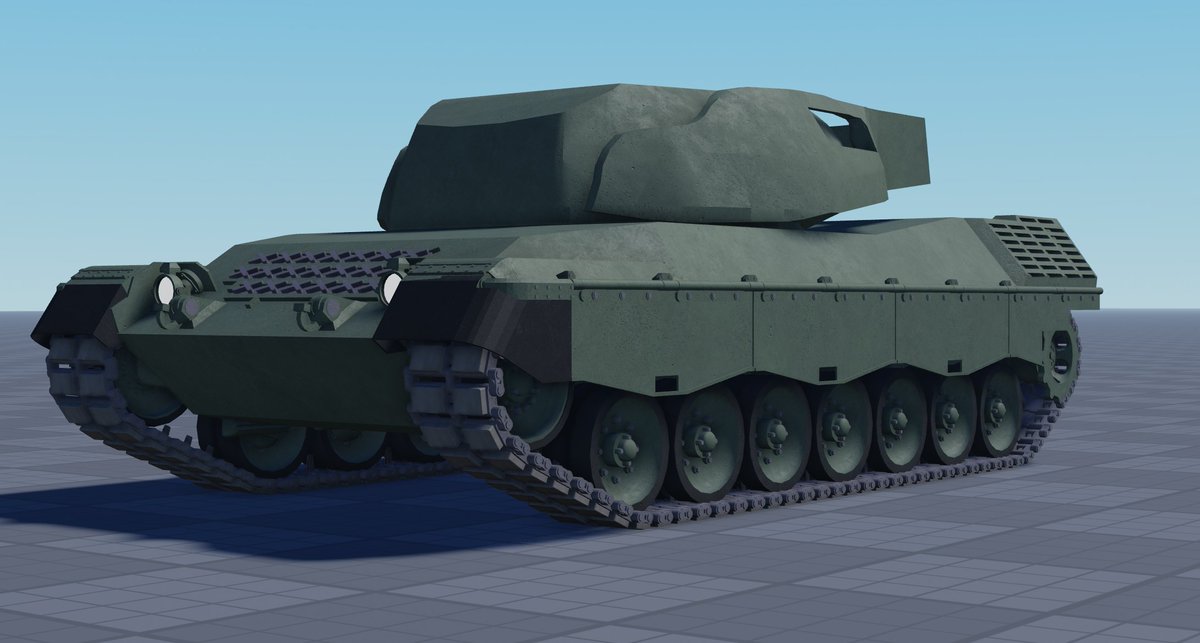 CDacted's tweet image. A bit of progress on the 1A5. So that this project doesn&apos;t take nearly as long it won&apos;t be as detailed as the T-72 but I will make sure that all the visible stuff still looks realistic. 

After this I&apos;ll either make an American or British MBT.

#Roblox #RobloxDev #Robloxbuilds