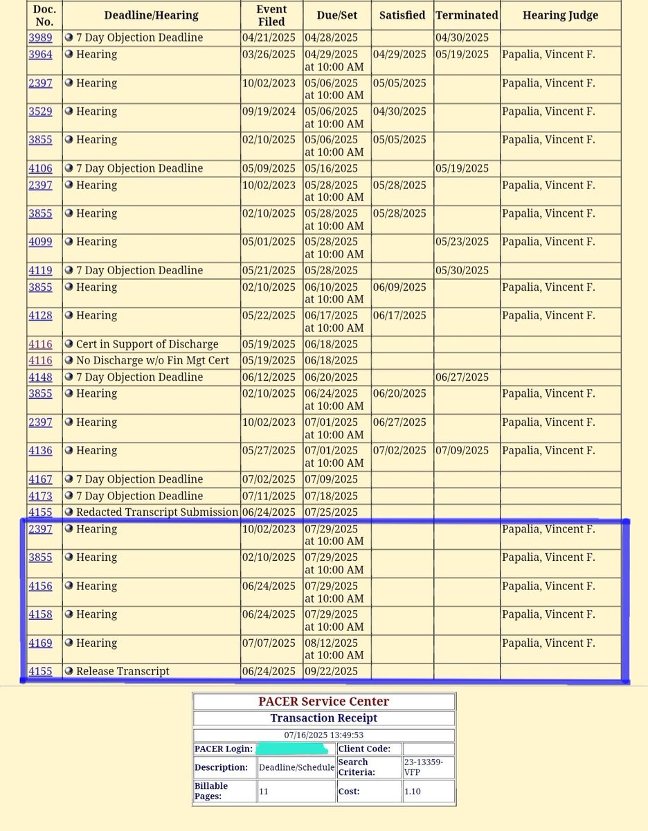 BobbyCat42's tweet image. $BBBY here's the updated court deadlines/hearing schedules 👨⚖️
Dockets 2397, 3855, 4156, & 4158
7/29 @ 10am
Docket 4169
8/12 @ 10am
Pretrial Hearing with the tax boards of California, Florida, Illinois, Iowa, Louisiana, Maryland, Pennsylvania, Puerto Rico, Texas, Tennessee,…