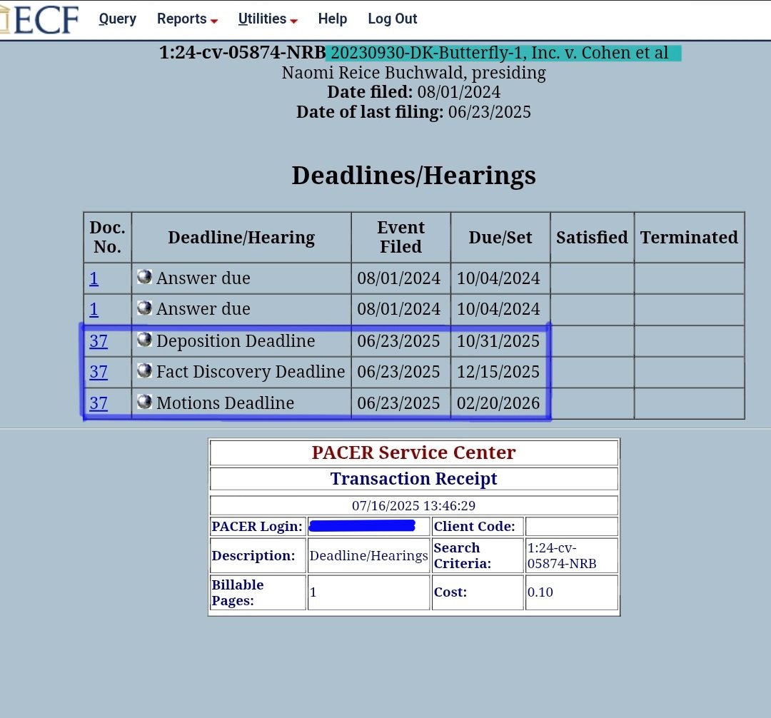 BobbyCat42's tweet image. $BBBY here's the updated court deadlines/hearing schedules 👨⚖️
Dockets 2397, 3855, 4156, & 4158
7/29 @ 10am
Docket 4169
8/12 @ 10am
Pretrial Hearing with the tax boards of California, Florida, Illinois, Iowa, Louisiana, Maryland, Pennsylvania, Puerto Rico, Texas, Tennessee,…