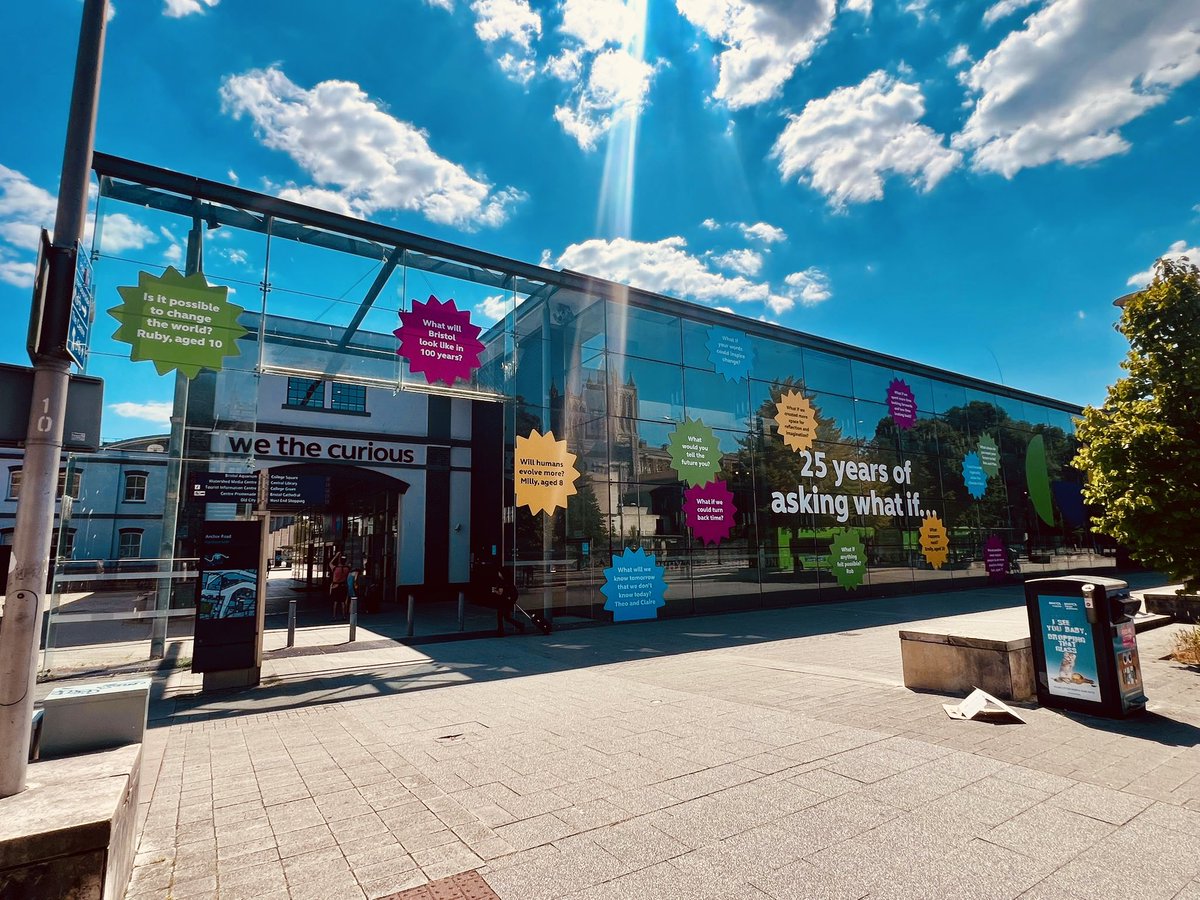 We recently produced and installed some bright and vibrant window graphics to celebrate one of our longstanding clients, We The Curious, turning 25 this year.
With the summer holidays just around the corner, it’s the perfect time to pay them a visit! 
#wethecurious #FamilyFun
