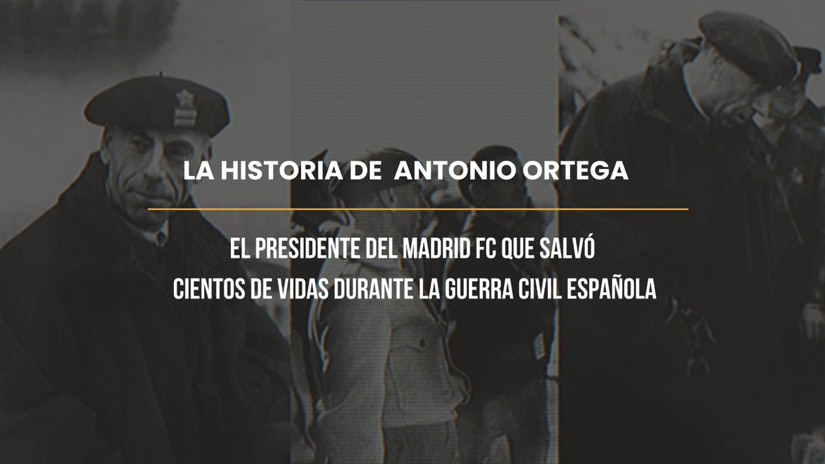 LA HISTORIA DE ANTONIO ORTEGA

Fue presidente del Madrid FC. Salvó a cientos de enemigos durante la GUERRA CIVIL. Lo fusilaron en 1939.

 Una investigación del periodista de EFE <a href="/JuanJoseLahuer1/">Juan José Lahuerta</a>  
 ✍️ bit.ly/4lB51fW