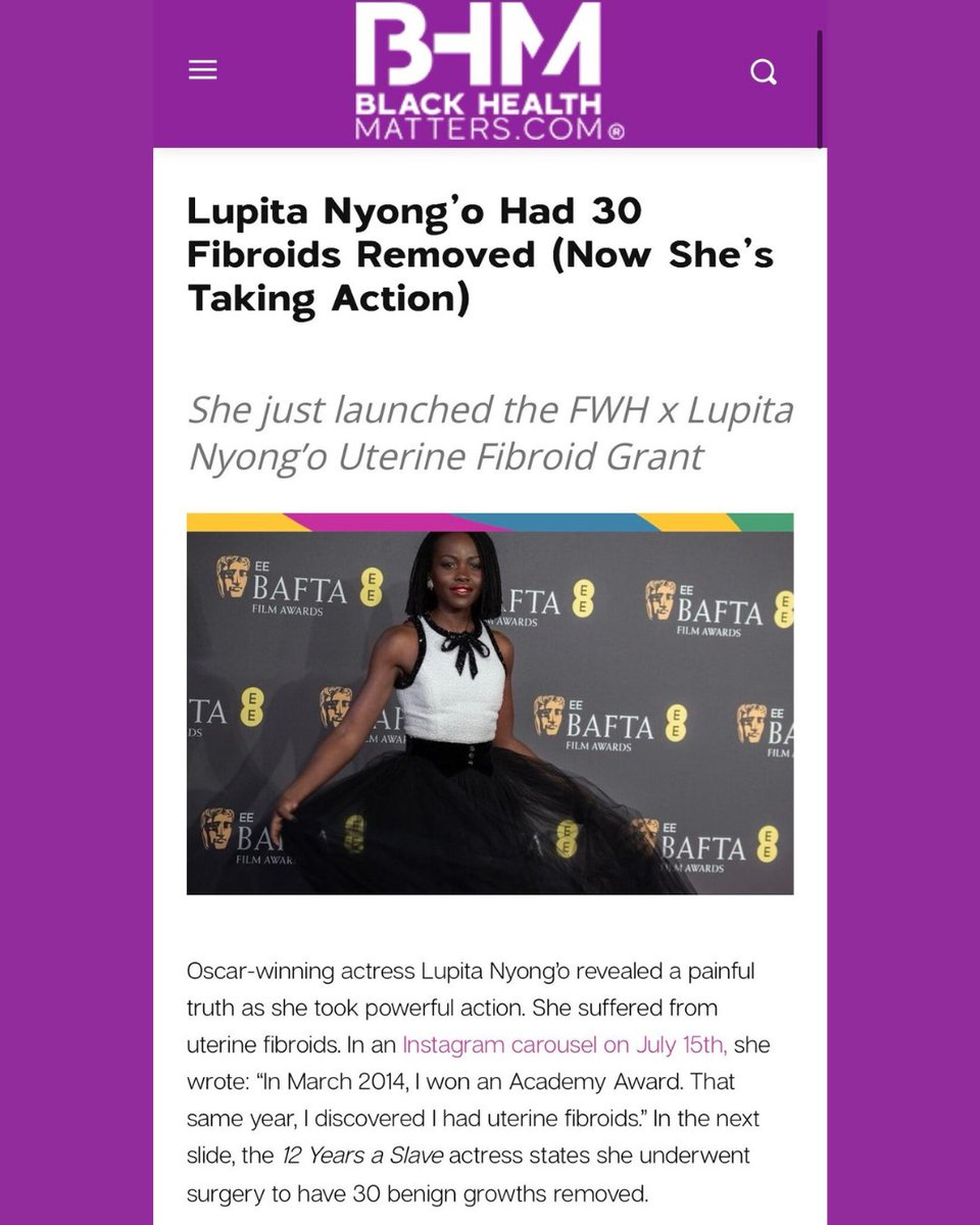 Sen_Alsobrooks's tweet image. I'm so honored to be teaming up with @Lupita_Nyongo to fight uterine fibroids.
It's time to take action.