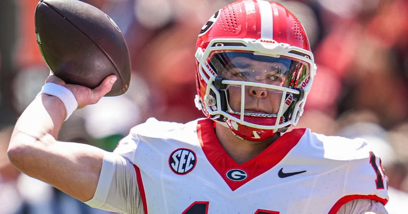 DawgsHQ's tweet image. SEC Network analyst feels Georgia QB Gunner Stockton is being a little underrated ahead of the season. #GoDawgs
Story: on3.com/teams/georgia-…