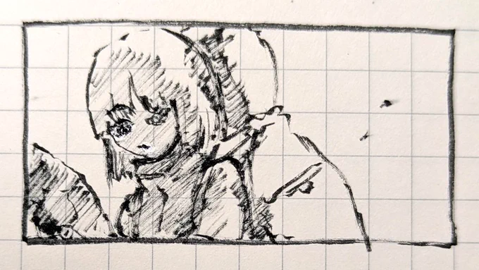 きょうの落書き!
アナログでの顔面は練習しないと無理やんな… 