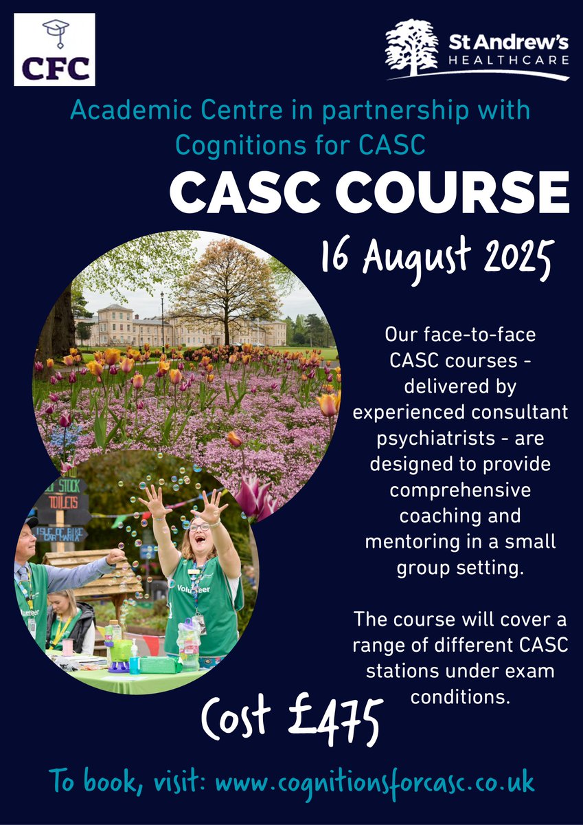 St Andrews Medical Education (@staheducation) on Twitter photo Come and join us for our face to face CASC course on Saturday 16th August in Northampton. Booking information below: <a href="/Donna_Arya/">Donna Arya</a> <a href="/Cognitions4CASC/">Cognitions for CASC</a> Come and join us for our face to face CASC course on Saturday 16th August in Northampton. Booking information below: <a href="/Donna_Arya/">Donna Arya</a> <a href="/Cognitions4CASC/">Cognitions for CASC</a>