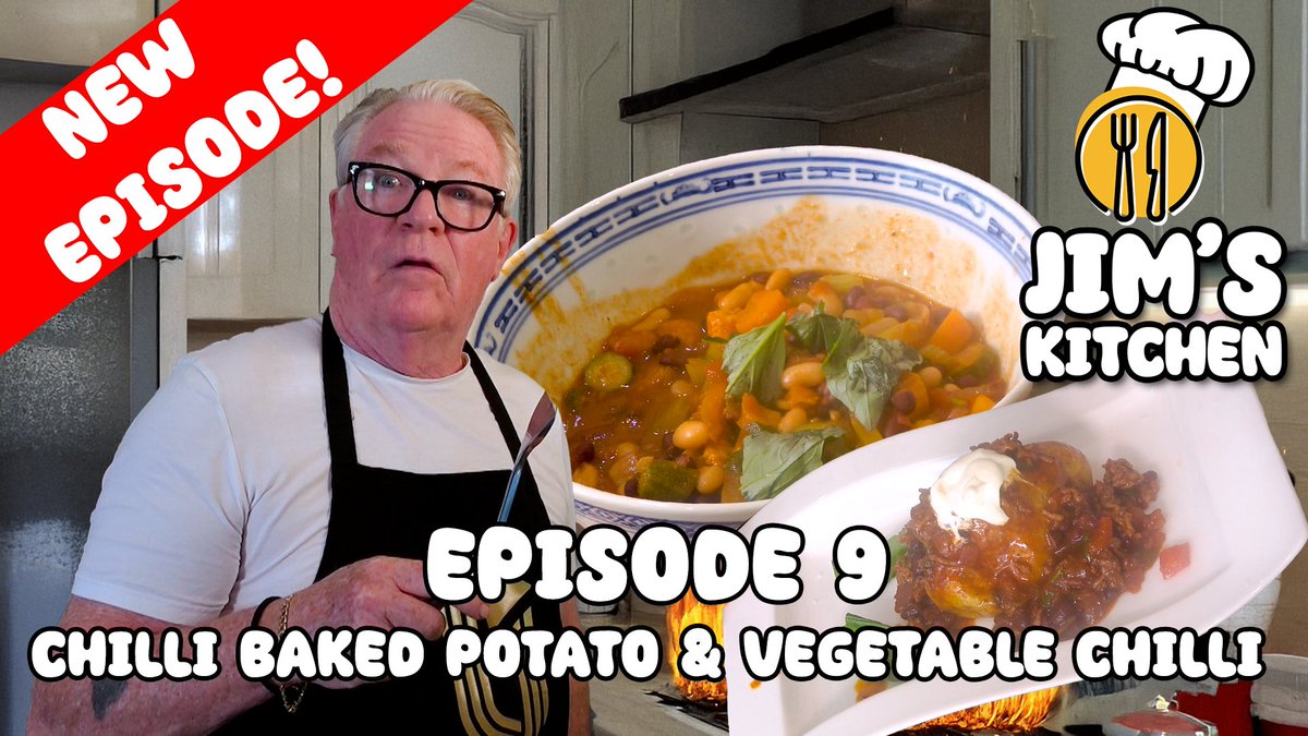 JimDOfficial's tweet image. Streaming NOW on Ustreme.com and the Ustreme app!
Double trouble in the kitchen as Jim cooks up two chilli dishes, chilli baked potato and vegetable chilli.