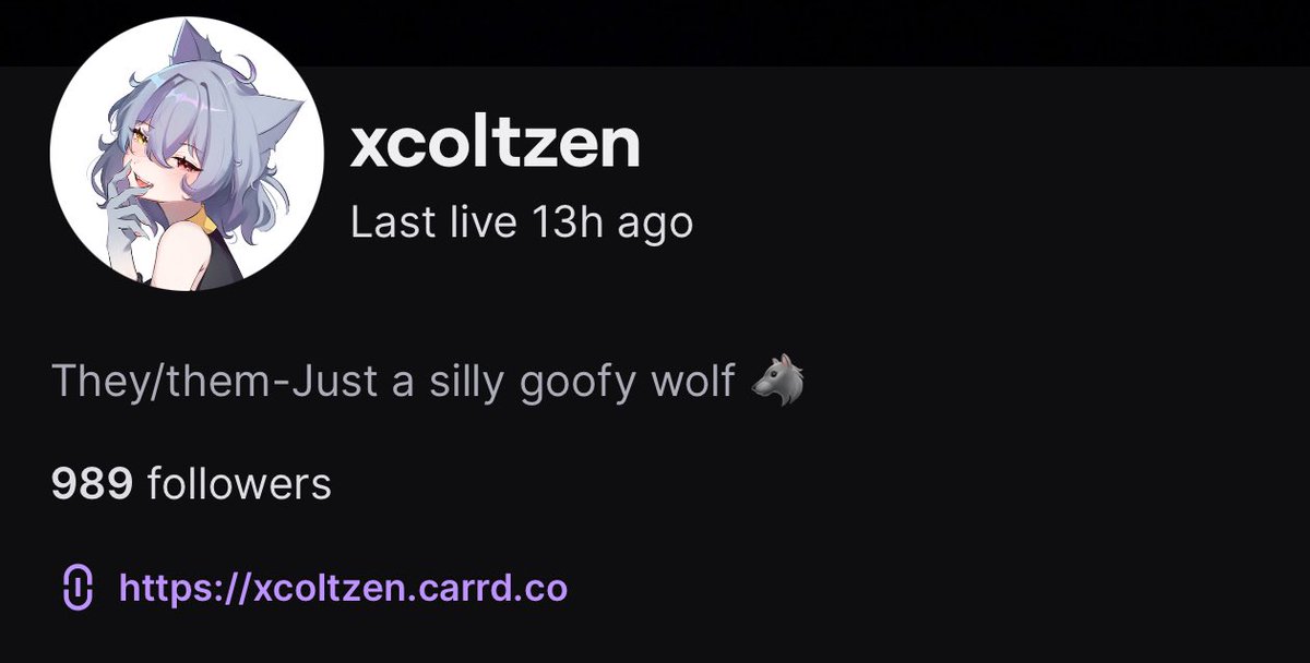 After 3 years of streaming I’m about to get 1,000 won’t you come along for the journey!! twitch.tv/xcoltzen?sr=a🖤🐺🖤