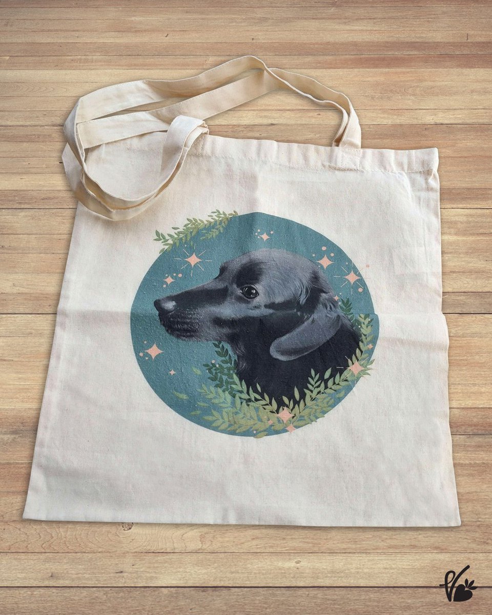 I decided to complete my gift by getting the dog illustrations I created printed on a tote bag, front and back. It's wonderful to see my art on a real object that can be used in everyday life!!  #pet #petportrait #digitalart #dogportrait #dog #totebag #bag #gift