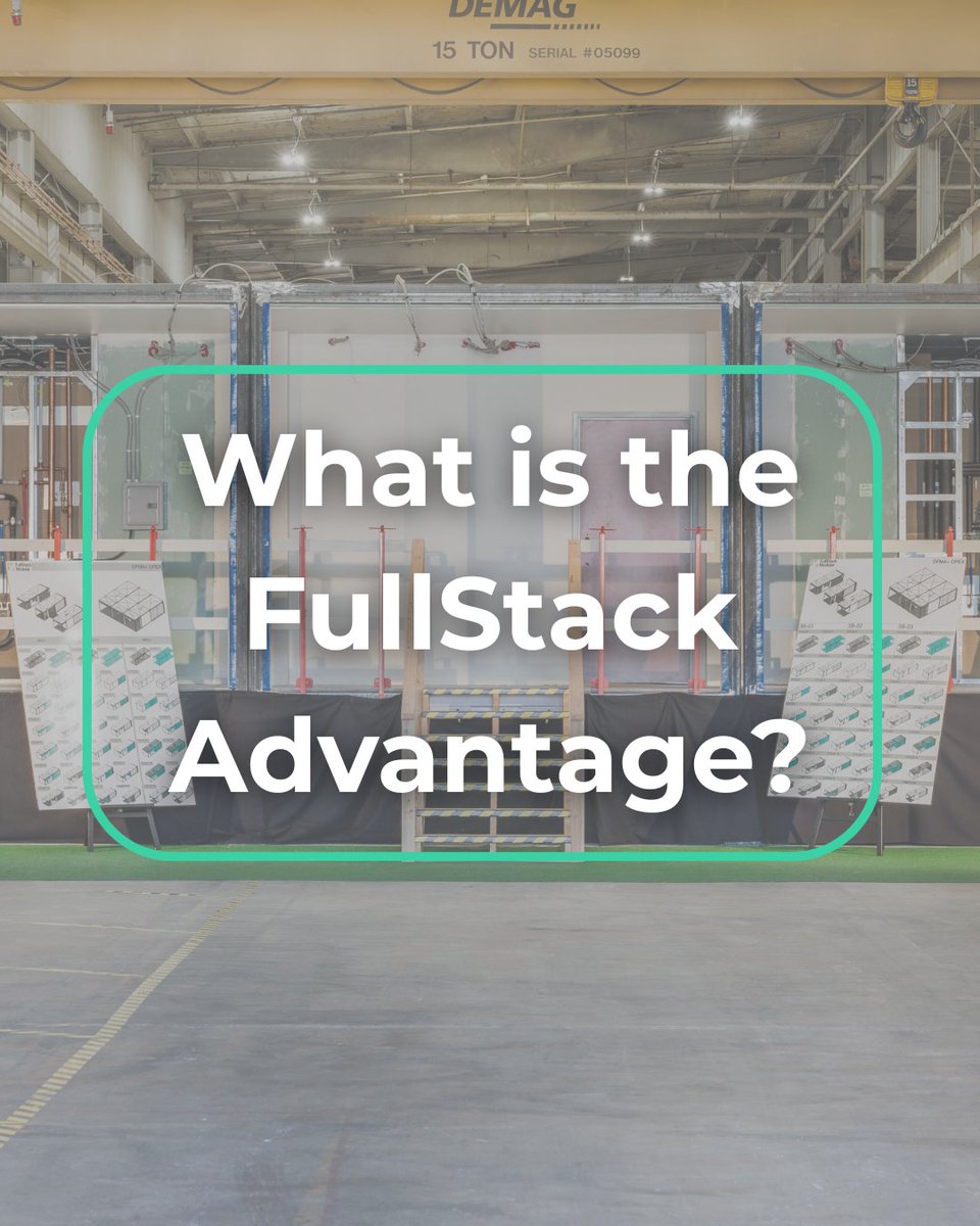 FSModular's tweet image. What’s the #FullStackAdvantage?
✅ Top-tier structural system
✅ Self-sealing façade
✅ Integrated design + delivery
✅ Sustainability built in
✅ Full interior fit-out in factory
✅ Made in the U.S.A 🇺🇸
🔗 :bit.ly/40nd1bM
#FullStackModular #ModularConstruction