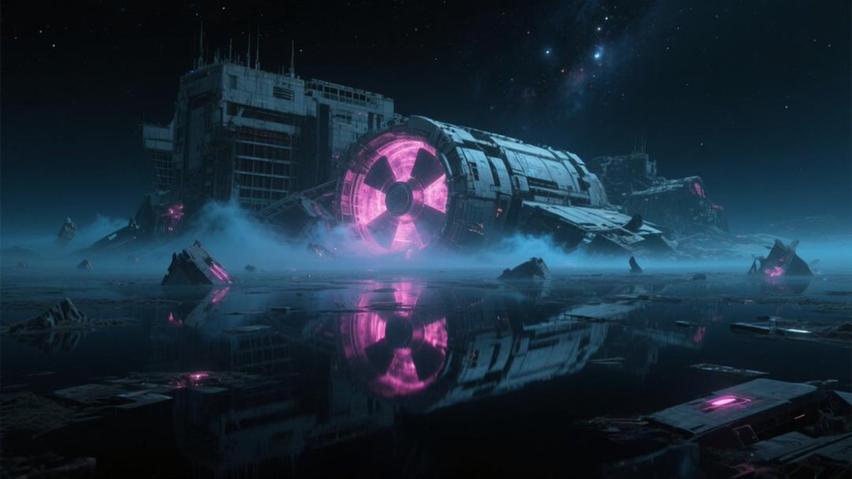 dtkdev's tweet photo. @InfinityLabsNFT 🌗A fractured moon guards a floating citadel suspended in storms of light

Islands drift under suns that never set, linked by threads of energy

A lone starship sails through the black tide of eternity.

Rings of neon spiral around a void eclipse — gravity and symmetry in perfect https://t.co/LiSYYMYojX