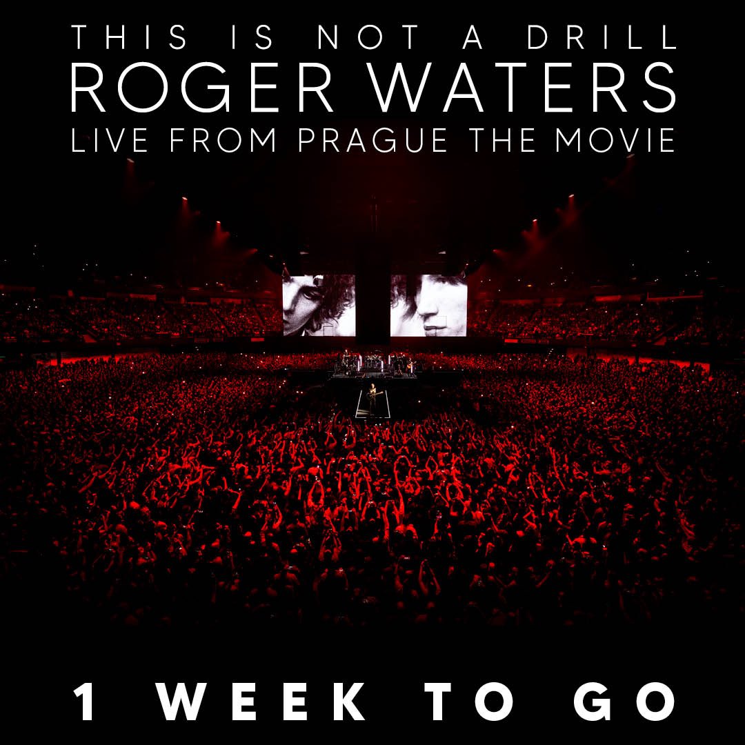 rogerwaters's tweet image. Just 1 week until Roger Waters This Is Not A Drill: Live From Prague - The Movie hits cinemas worldwide on July 23 &amp;amp; 27.

With performances of songs from some of the most influential albums of all time - The Dark Side Of The Moon, Wish You Were Here, Animals and The Wall,…