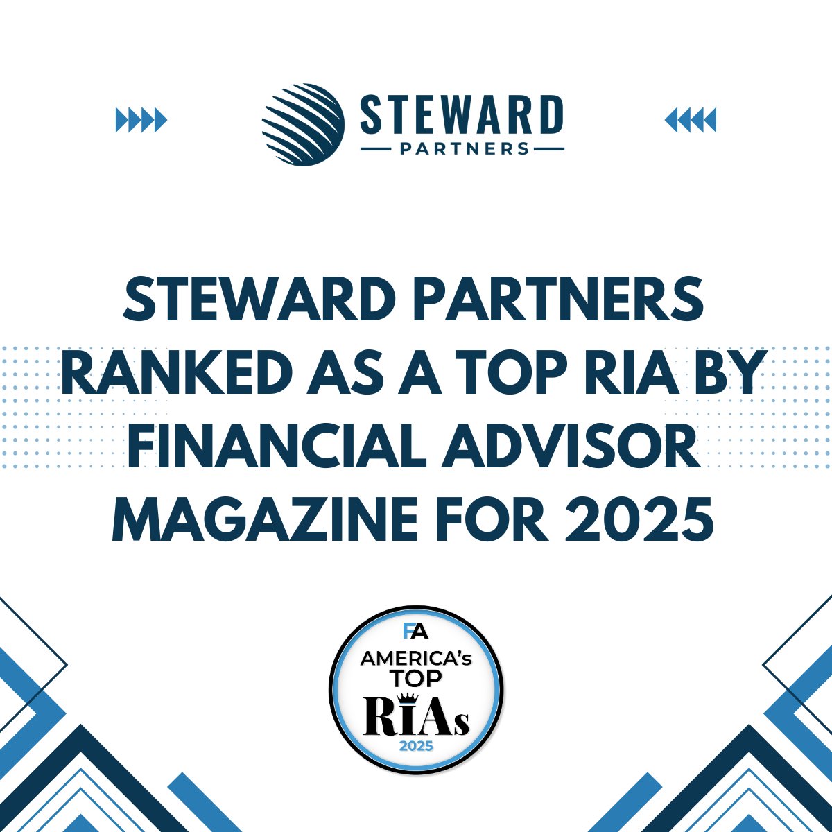 Thrilled to announce Steward Partners is #28 in <a href="/FAMagazine/">FA Magazine</a>’s 2025 RIA Ranking! 

Huge thanks to our partners, clients, and team! 

News: ow.ly/bATQ50Wrbt4
Award Disclosure: ow.ly/WqvV50Wrbt3

 #RIARanking #IndustryRecognition