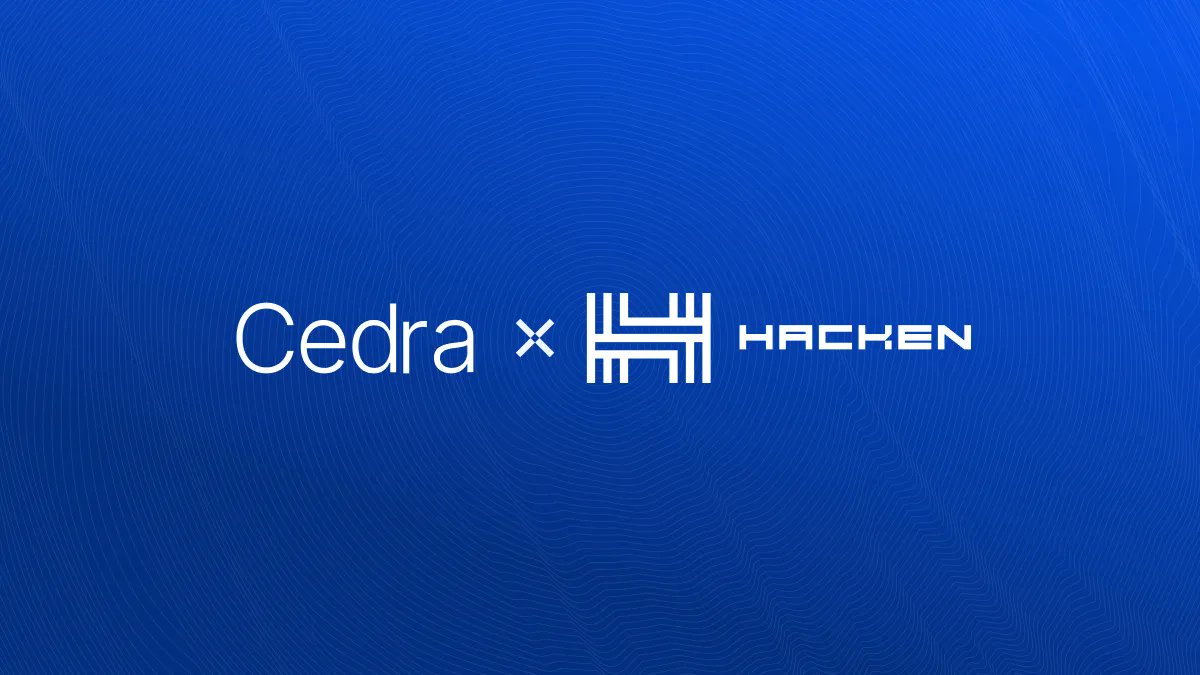 Cedra (@cedranetwork) on Twitter photo Cedra × <a href="/hackenclub/">Hacken🇺🇦</a>
We’re excited to partner with Hacken, a blockchain-native security & compliance firm trusted by global leaders like <a href="/MetaMask/">MetaMask.eth 🦊</a> , <a href="/EU_Commission/">European Commission</a> , <a href="/ethereumfndn/">Ethereum Foundation</a> , and others. Since 2017, they’ve combined deep Web3 expertise with enterprise-grade standards to Cedra × <a href="/hackenclub/">Hacken🇺🇦</a>
We’re excited to partner with Hacken, a blockchain-native security & compliance firm trusted by global leaders like <a href="/MetaMask/">MetaMask.eth 🦊</a> , <a href="/EU_Commission/">European Commission</a> , <a href="/ethereumfndn/">Ethereum Foundation</a> , and others. Since 2017, they’ve combined deep Web3 expertise with enterprise-grade standards to