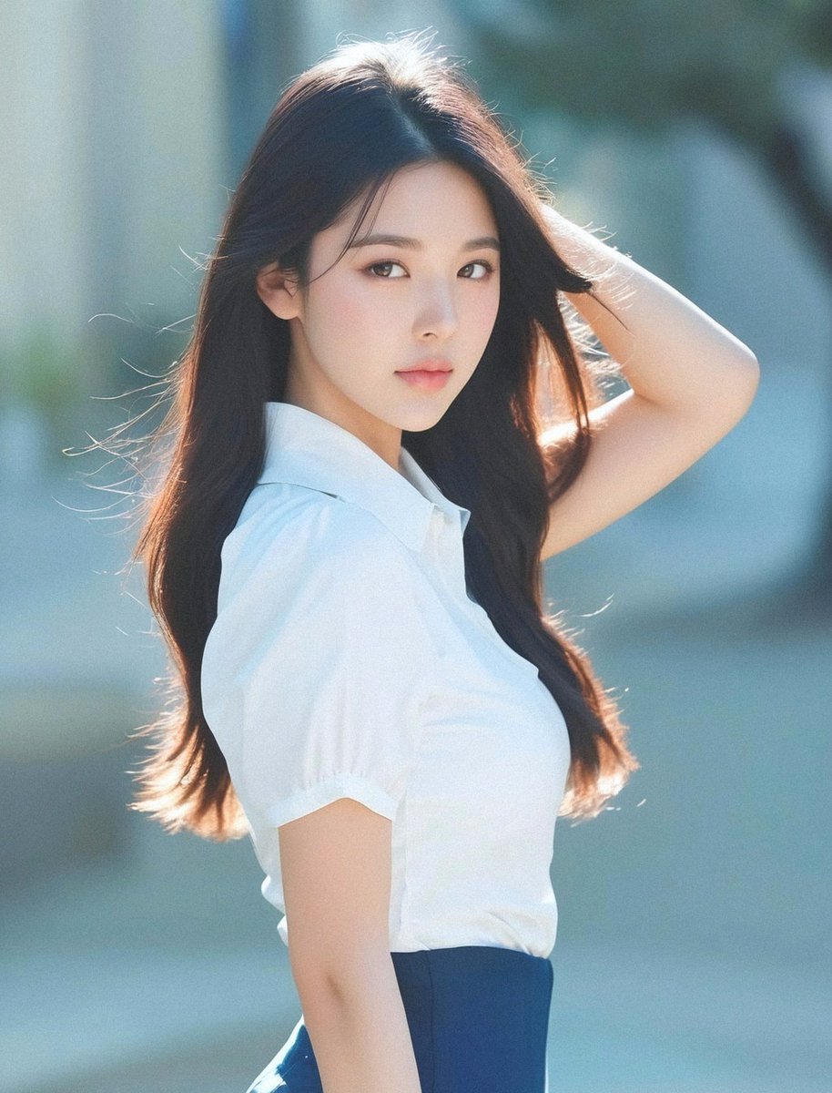 今日は、ちょっとだけ大人な雰囲気のOliviaをお届け…！💙 髪の毛サラサラ〜って風になびいて気持ちいいの！白いシャツに青いスカート、シンプルだけど好き🫶 視線、ドキッとしちゃうかな？🙈💕 ふふ、これからも色んな私を見てね！✨
#今日のコーデ #私服 #雰囲気 #綺麗め