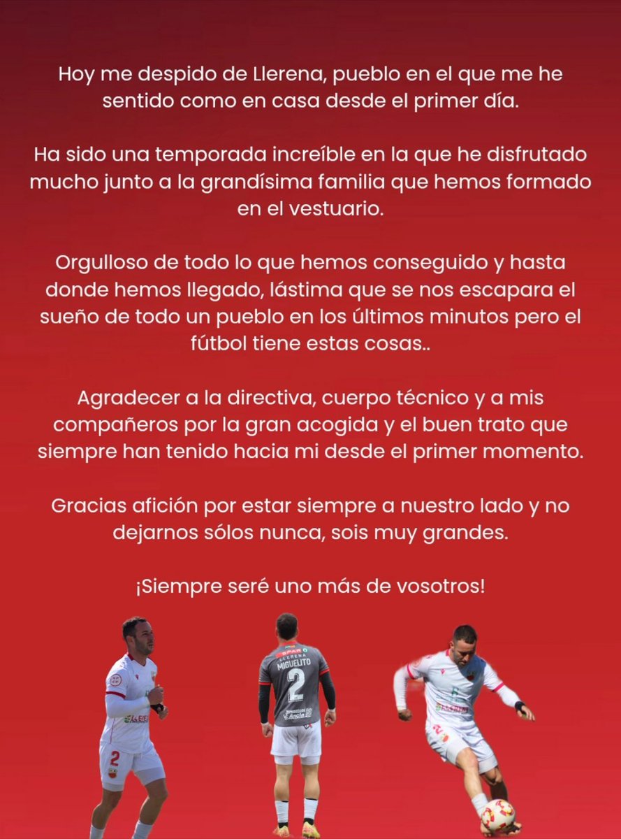 ¡ GRACIAS LLERENA !
¡ GRACIAS <a href="/adllerenenseof/">A.D. LLERENENSE</a> ! ❤️🤍