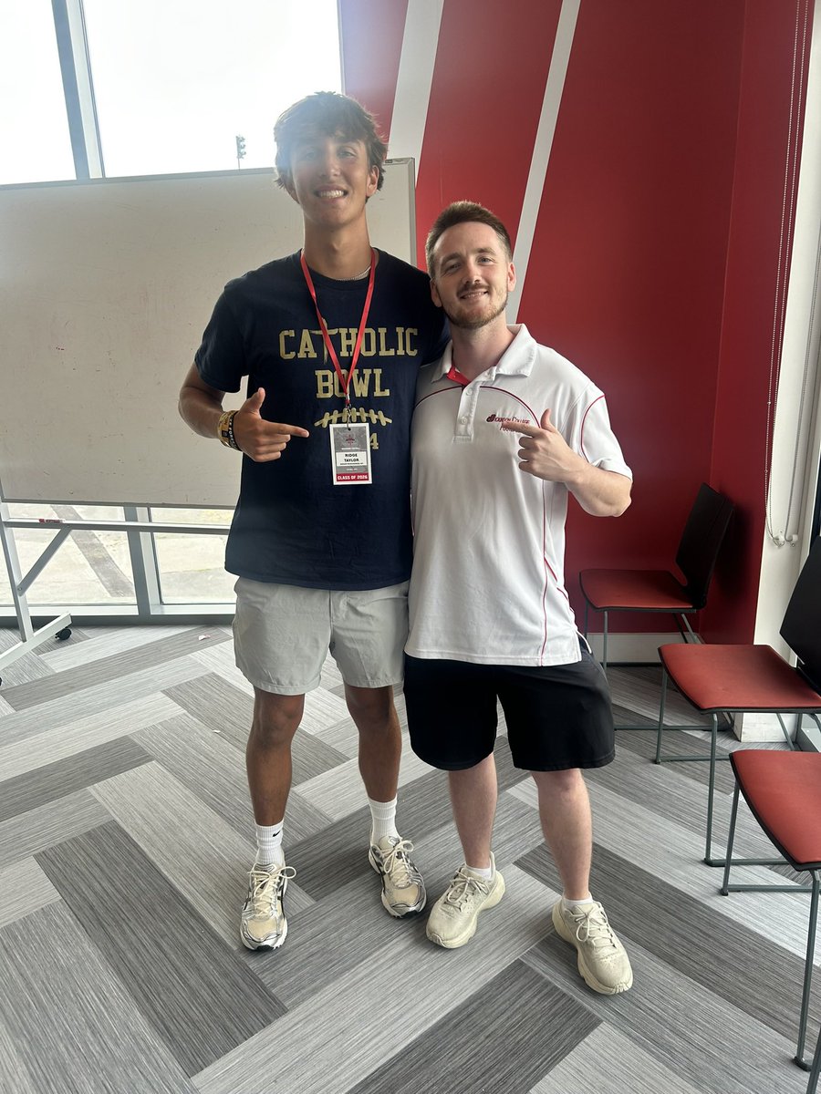 ridgetaylorfb's tweet image. Had an awesome experience yesterday on my official visit at @DCRedDevilFB! I was really impressed by the field and athletic center, and also loved how Dickinson sets players up for their future.
Thank you to @Coach_PGraham for inviting me, excited to be back for a game!…
