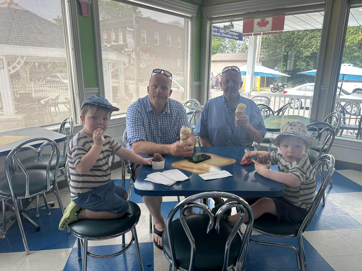 3 generations out for ice cream #canada