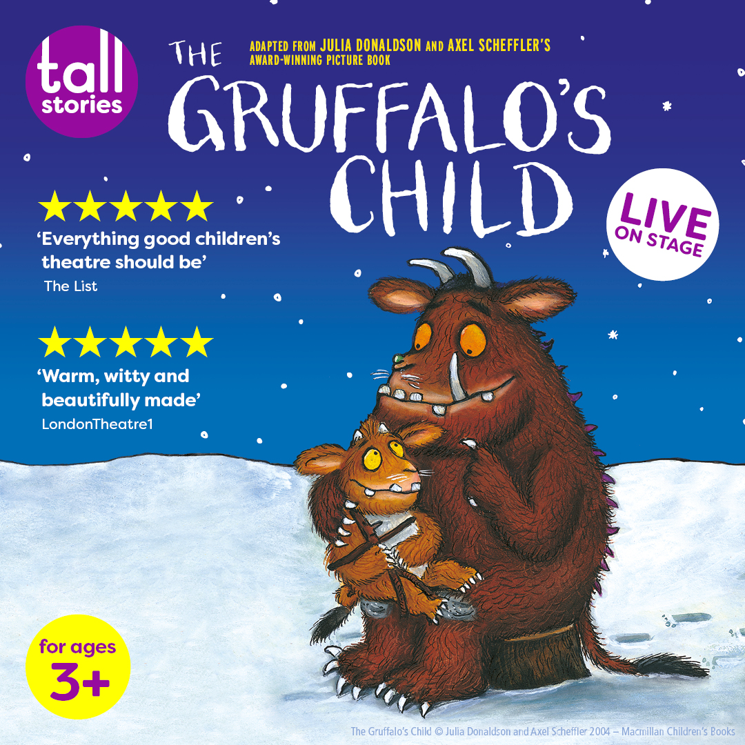 NimaxTheatres's tweet image. THE GRUFFALO'S CHILD comes to the Lyric Theatre this Christmas 🤩
From 28 Nov, follow the Gruffalo’s Child on her adventurous mission in @TallStoriesLive's enchanting adaptation of the much-loved picture book by Julia Donaldson and Axel Scheffler.
🎟️ nimaxtheatres.com/shows/the-gruf…