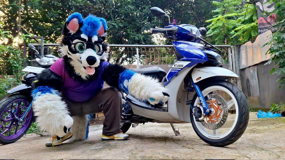 Ickx_Husky's tweet image. Ickx and his favorite bike, he really loves it