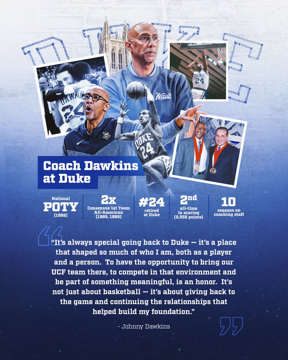 Duke Men’s Basketball (@dukembb) on Twitter photo Excited to welcome <a href="/Coach_Dawkins/">Johnny Dawkins</a> back home for another edition of the Brotherhood Run! Excited to welcome <a href="/Coach_Dawkins/">Johnny Dawkins</a> back home for another edition of the Brotherhood Run!
