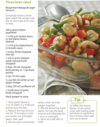 Try this Three bean salad recipe from our Cooking from the Heart recipe book.🧠❤️ visit heartfoundation.co.za/resources/ &amp; subscribe to our quarterly newsletter and monthly CVD updates at heartfoundation.co.za/newsletters/ #recipeideas #hearthealthydiet 

#StrokeActionNow #HSFSA