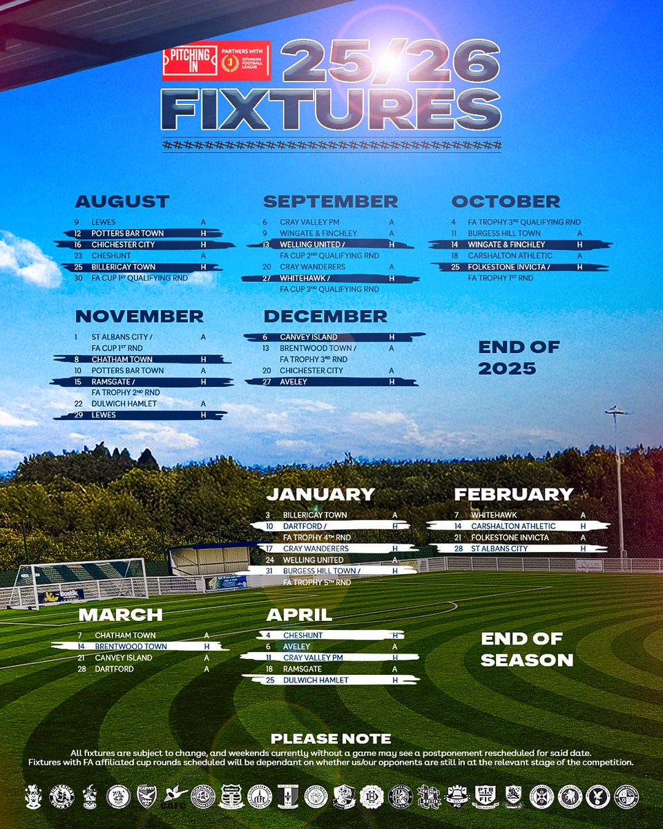 hashtagutd's tweet image. 2๏ธโฃ0๏ธโฃ2๏ธโฃ5๏ธโฃ/2๏ธโฃ6๏ธโฃ FIXTURES ๐๏ธ @IsthmianLeague
9th August 2025 - ๐บ๐ฌ๐จ๐บ๐ถ๐ต ๐ถ๐ท๐ฌ๐ต๐ฌ๐น
30th August 2025 - ๐ญ๐จ ๐ช๐ผ๐ท ๐ฌ๐ต๐ป๐น๐ ๐น๐ถ๐ผ๐ต๐ซ
25th April 2026 - ๐บ๐ฌ๐จ๐บ๐ถ๐ต ๐ญ๐ฐ๐ต๐จ๐ณ๐ฌ
A long awayday to get us started ๐
Thoughts Tags fans? ๐ #UPTHETAGS