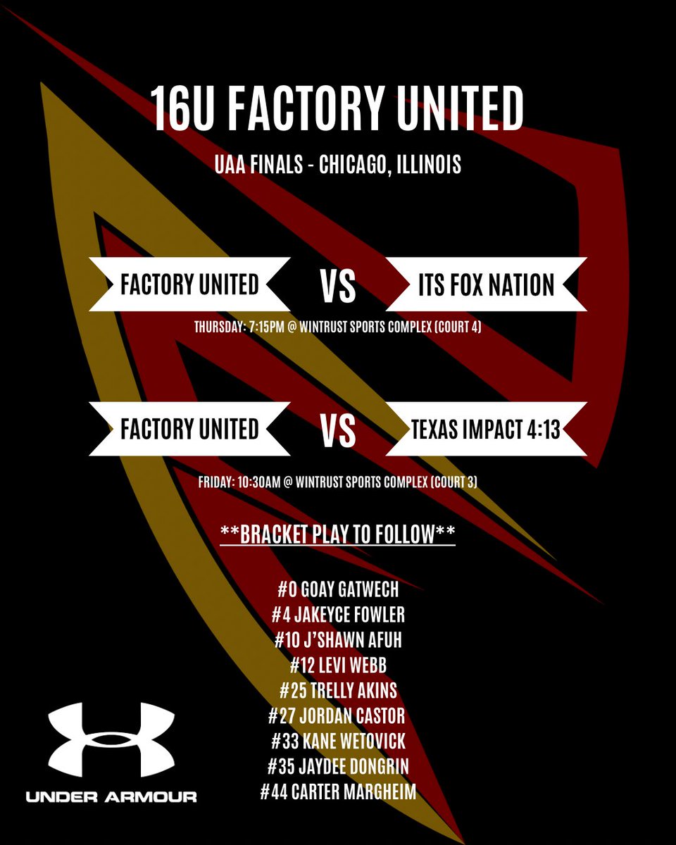 jordancastor27's tweet image. UAA Finals in Chicago starts tonight!
Locked in! π€πͺπ¦