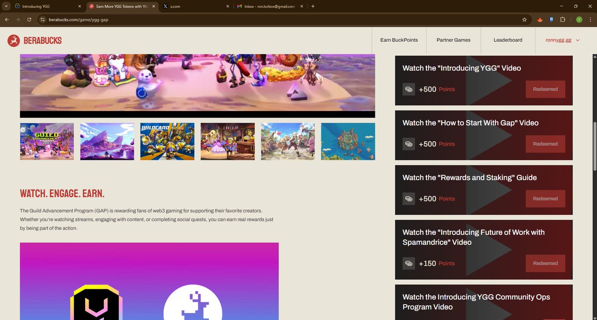 RonTorbox's tweet image. Learned more about YGG, GAP, their staking rewards and Future of work through these short vods. @YieldGuild