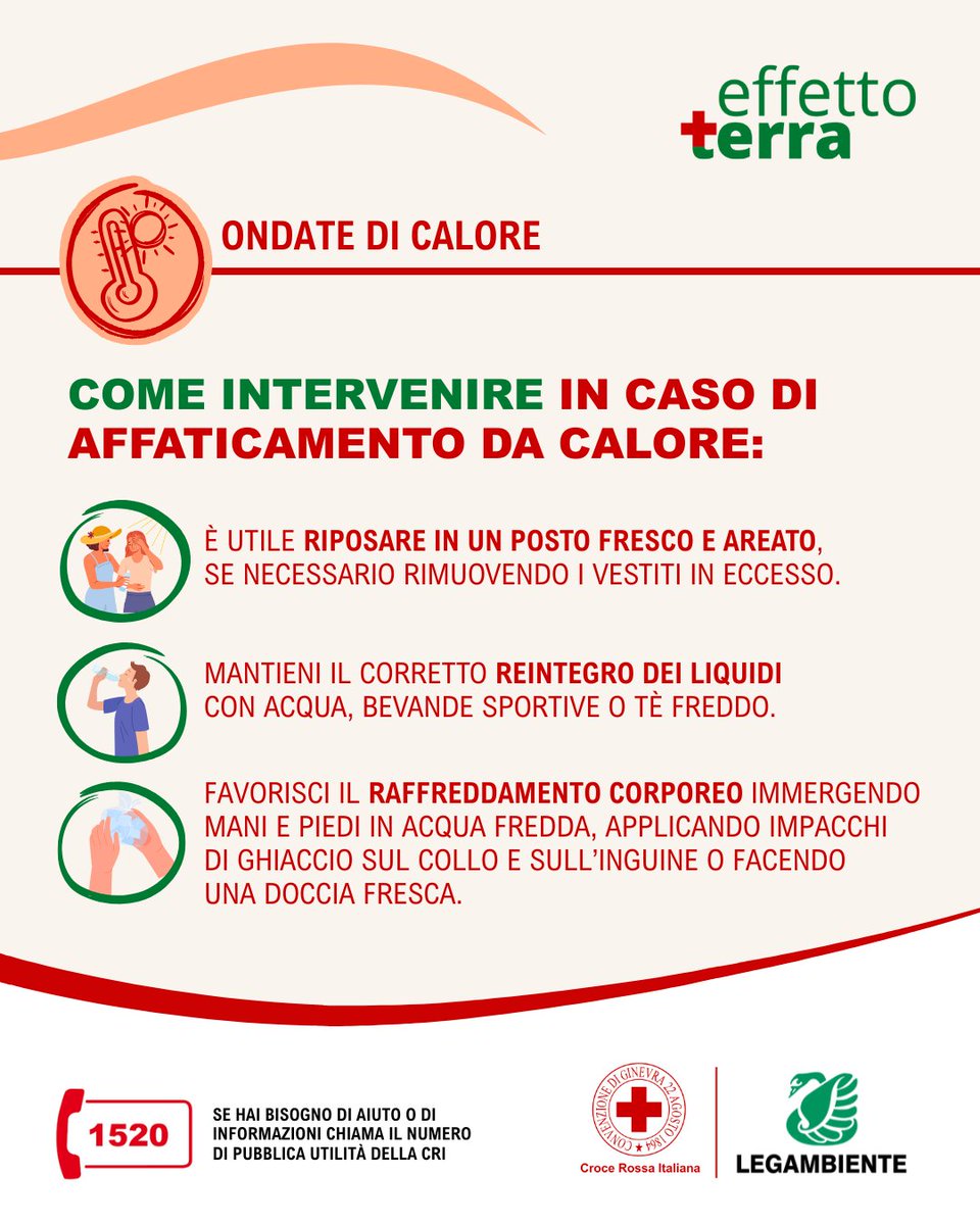 cripadova's tweet image. ⚠️ Attenzione: potresti salvare una vita leggendo questo post!
🔥 In queste giornate molto calde i casi di affaticamento da calore sono molto frequenti.
🚑 Scopri come intervenire qualora tu o qualcuno intorno a te si trovasse in difficoltà!
#CriPadova #CroceRossaItaliana