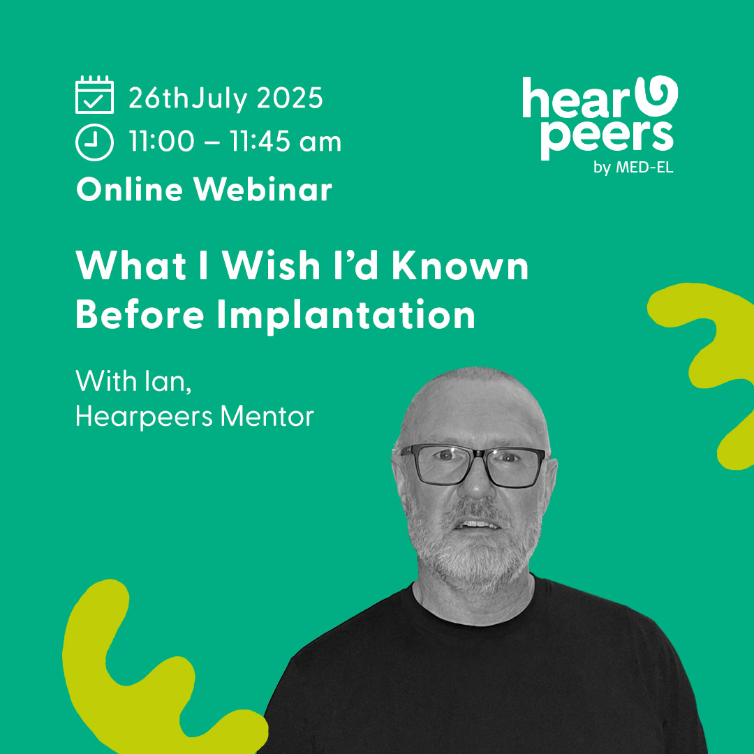 Got questions about hearing implant surgery and what comes after? 
 
Join our Hearpeers Webinar to hear real stories, bust myths, and get honest answers from someone who has been there. 
 
📅 Sat, 26 July 
🕚 11:00–11:45am 
⭐ Register: surveymonkey.com/r/Hearpeers_we…