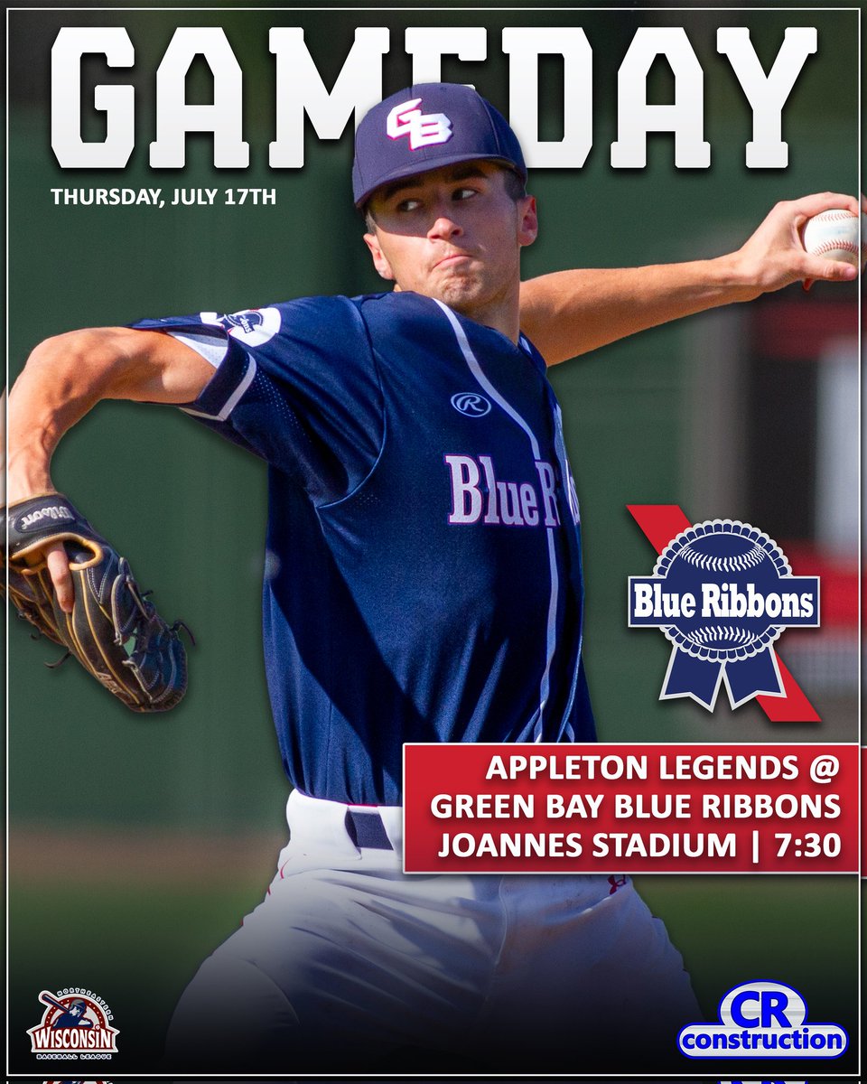After 8 days away, the Blue Ribbons are back home tonight, hosting the Appleton Legends.
📍Joannes Stadium 
🕑 7:30 PM
🆚️ Appleton Legends 
🖥 YouTube &amp; Facebook 
🎟 $3 adults, $1 students, 12 and under FREE
🍻 $2 PBR