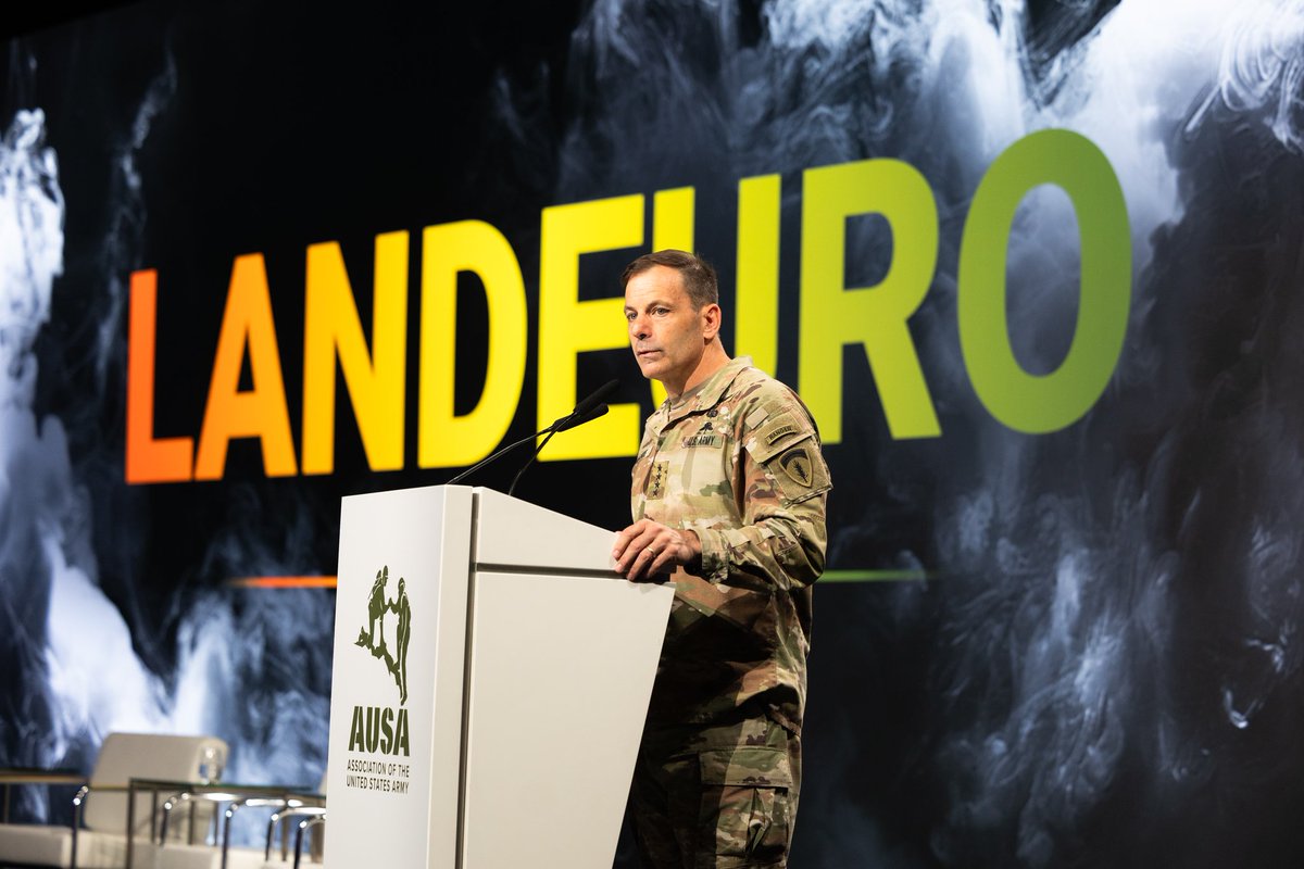 AUSAorg's tweet image. 🎯 Don’t miss Gen. Christopher Donahue @USArmyEURAF, as he delivers closing remarks at 5 p.m. today. 🇺🇸
📍 Join us in the general session room—or watch it #live here: go.ausa.org/LANDEUROday2
Let’s finish strong! 💪 #LANDEURO #AUSAorg