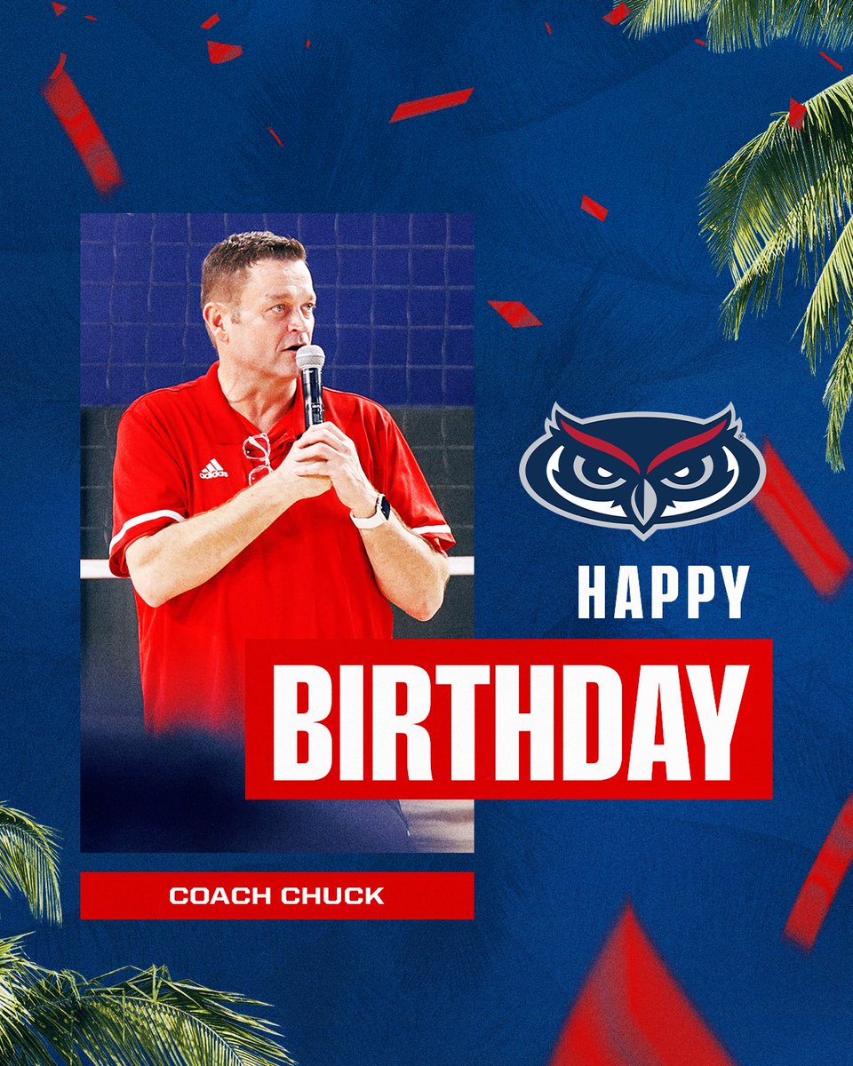 FAUVolleyball's tweet image. Wishing a happy birthday to our Associate Head Coach, Chuck Amshoff!! Hope you have a great day! ๐ฅณ๐
#WIP๐๏ธ