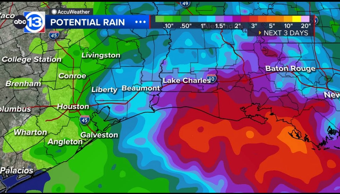 Tropical downpours increase Friday along with a low risk for street ponding especially in poor drainage and low-lying spots. 

Complete details: abc13.com/forecast