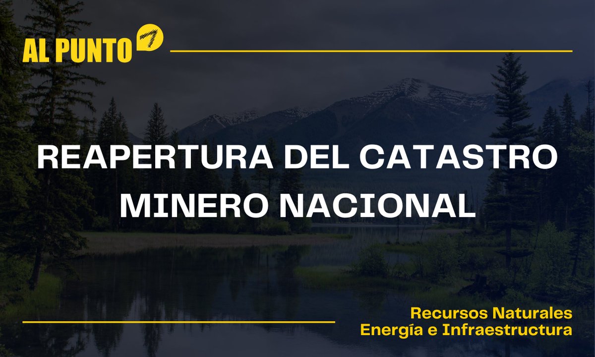 📢La ARCOM dispuso la reapertura del catastro nacional minero para concesiones no metálicas dentro del régimen especial de pequeña minería.

Lee el boletín completo en nuestra página web: tzvs.ec/km5t