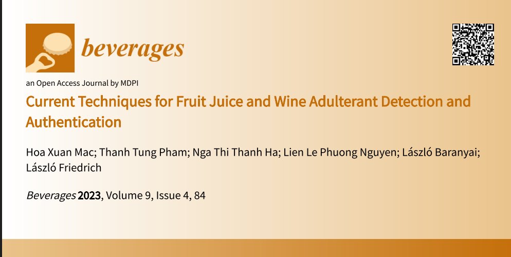 #mdpibeverages Read the High-Cited Paper! 
Current Techniques for Fruit Juice and Wine Adulterant Detection and Authentication
brnw.ch/21wUdD5
<a href="/MDPIOpenAccess/">MDPI</a> <a href="/MDPIbio/">MDPI BiologyLifeSci</a> <a href="/Scilit_/">Scilit</a>
#beverages #drinks #FoodAdulteration #FoodControl #FoodFraud #food #FruitJuice #wine #imaging