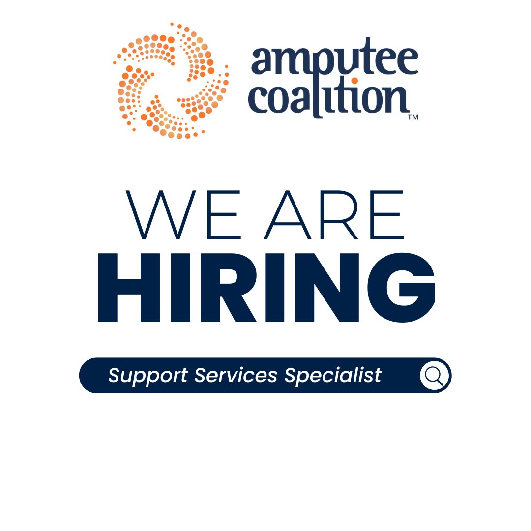 AmputeesUSA's tweet image. The Support Services Specialist will assist community members, staff, and professionals by providing information, referrals, and resources. This role supports Peer Support programs and maintains resources for the limb loss and limb difference community.
okt.to/Yo8jXb