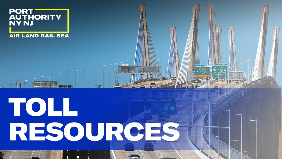 PANYNJ_LT's tweet image. Have questions about Tolls by Mail, E-ZPass, Cashless Tolling and how Toll Payer Advocates can help you?
Visit our Toll Resources page today: ow.ly/mLjV50U2pSY