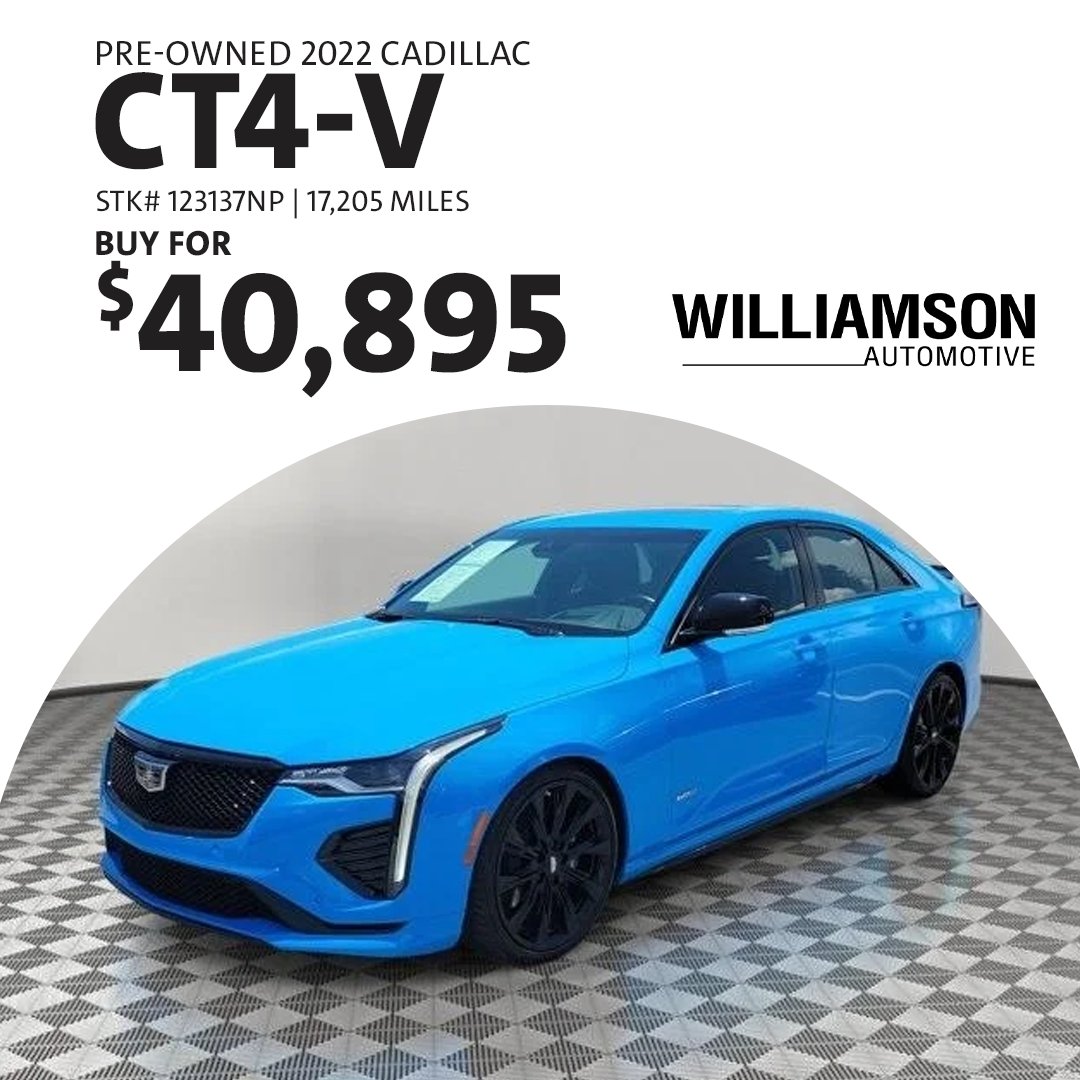 Why settle for less when you can drive pre-owned luxury at a fraction of the price? Check out this certified CT4-V!

 #WilliamsonIsMiami #carsforsale