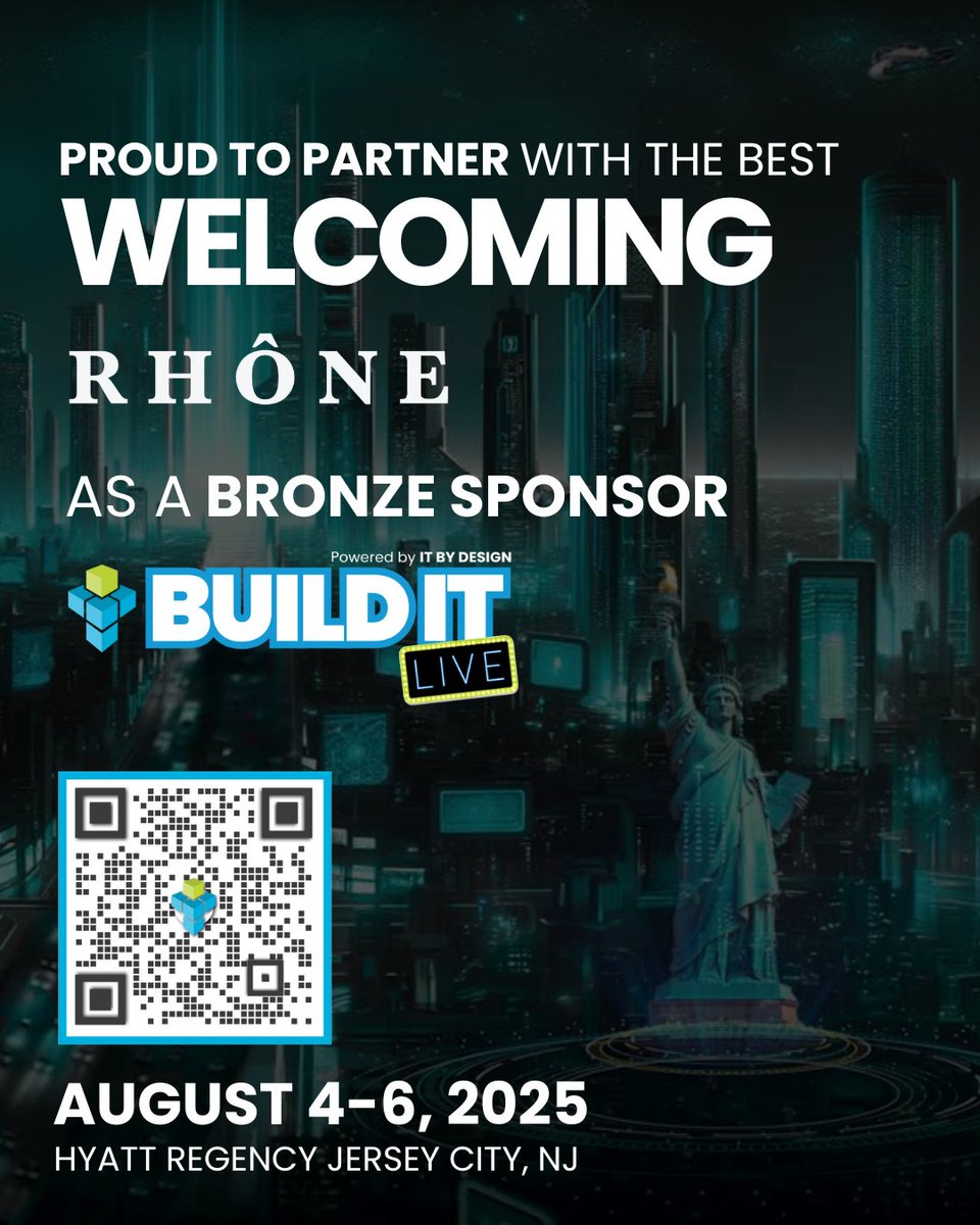 IT_BY_DESIGN's tweet image. Rhone Risk joins #BuildITLIVE2025 as a Bronze Sponsor.
Meet 500+ MSP leaders, $10M avg attendee revenue, and engage in 10+ hours of high-impact networking.

Aug 4–6 | Hyatt Regency Jersey City
Learn more: hubs.ly/Q03xFzvh0

#MSPGrowth #TechPartnerships #MSPRiskManagement