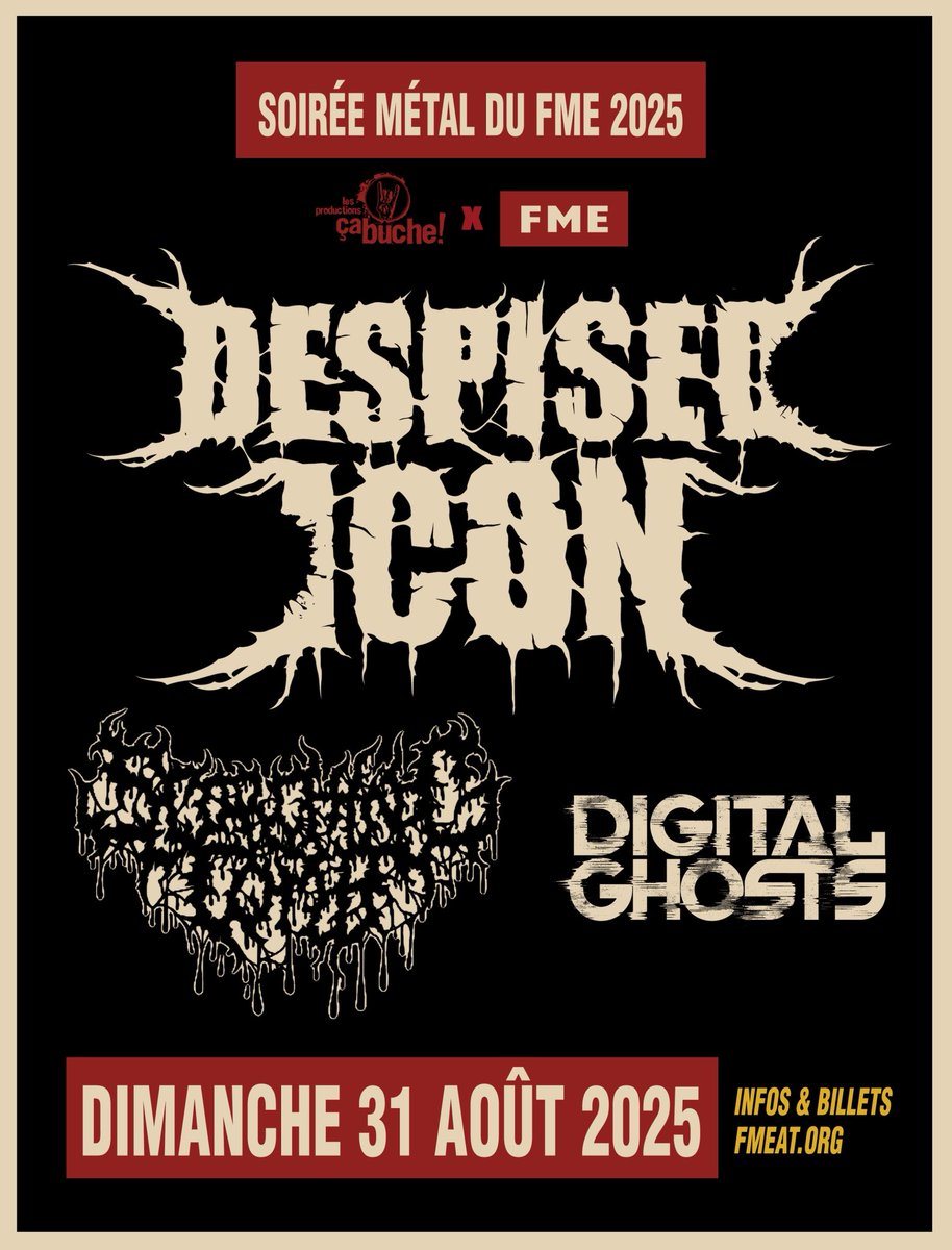 despisedicon's tweet image. De retour à Rouyn-Noranda après 6 ans d'absence dans le cadre du #FestivalMusiqueEmergente.
À très bientôt!
🎟️ 🔗👇
fmeat.org