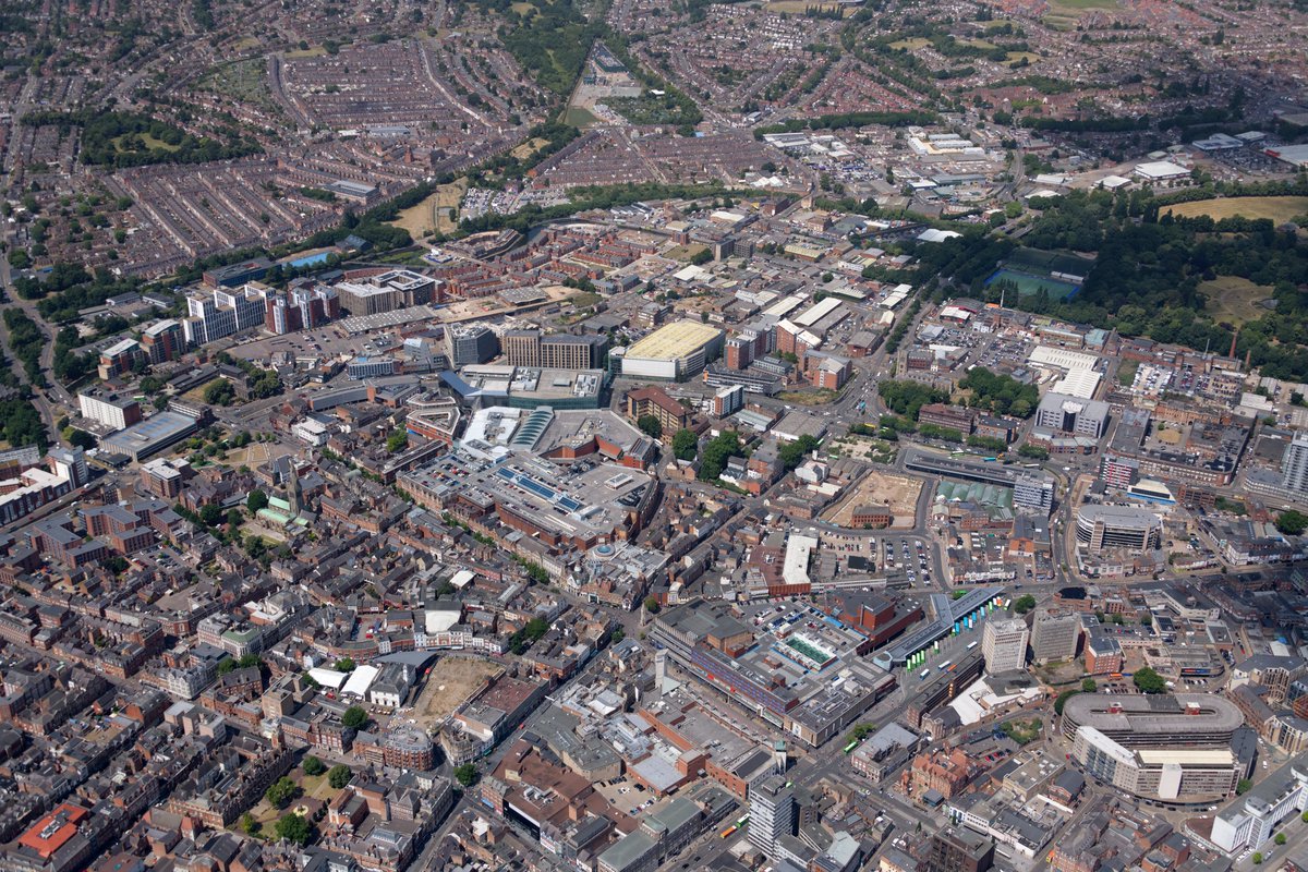 johnfielding001's tweet image. Leicester aerial image - hi res photograph from a full frame Nikon D850 #Leicester #aerial #image #NotFromADrone
