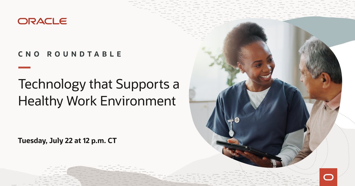Join us for this CNO Roundtable to hear from nursing experts on how technologies like smart scheduling and real-time communications can reduce burnout, support well-being, and improve outcomes for staff and patients alike. social.ora.cl/601447LLI