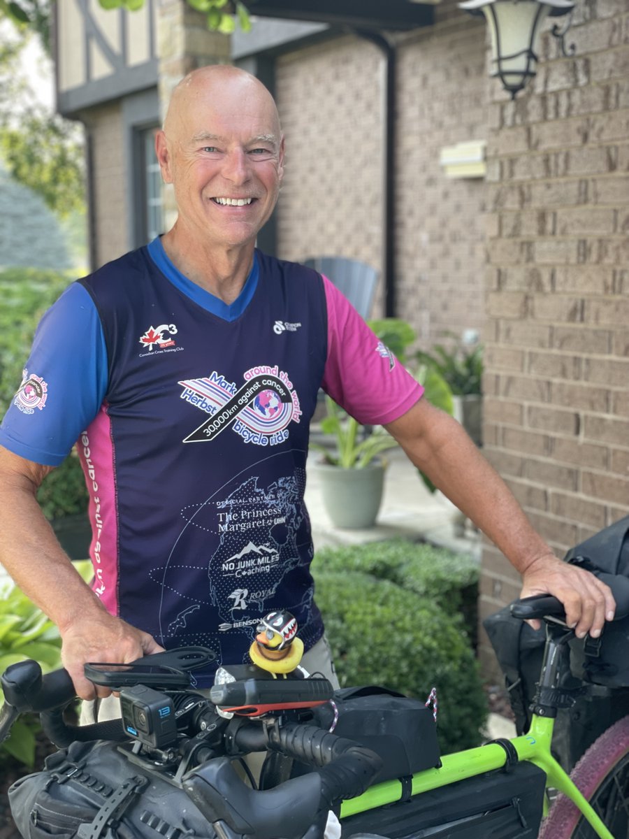 My 68 year old C3 pal, Mark Herbst is on the road right now on his bike and will arrive at my Caledon home for supper tonight.  Just under 200 days and 18 000km since he left Bangkok Jan 6th.  One night stay &amp; he will continue with 12 000 km to go to circumnavigate the planet.