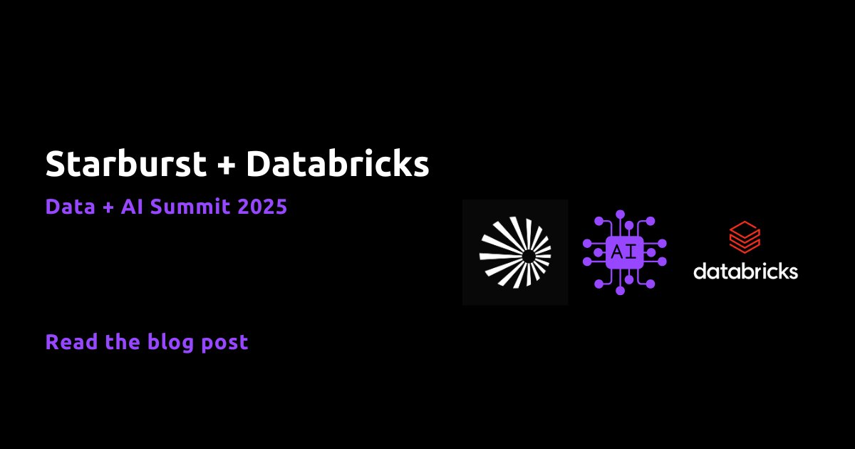 🚀 Big news from #DataAISummit: Starburst now supports read + write with Unity Catalog—unlocking governed, cross-engine interoperability.

Thanks to Databricks, our speakers &amp; amazing customers!

📖 Recap: okt.to/yZlpDH

 #StarburstData #UnityCatalog #AI #DataAccess